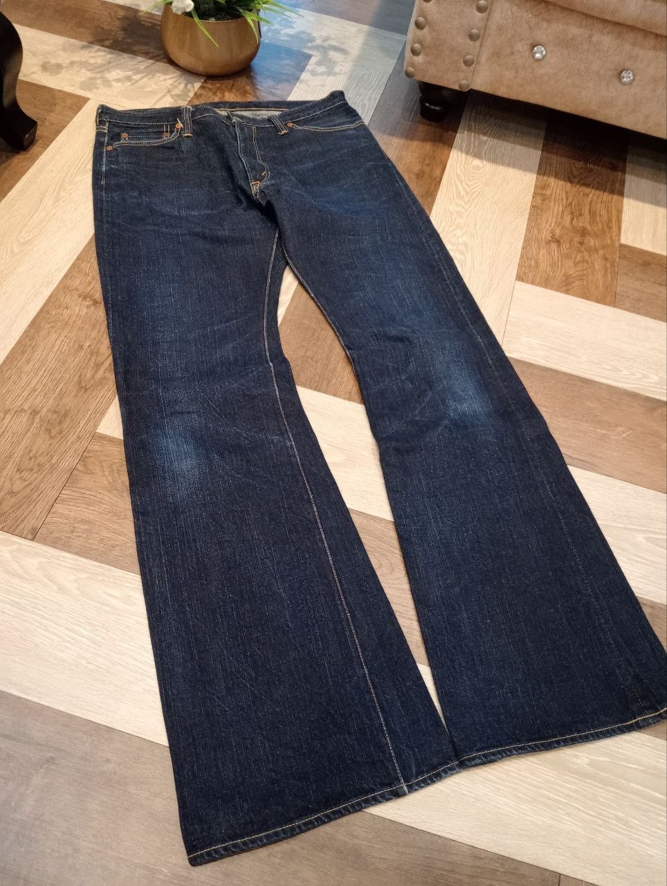 The Flat Head THE FLAT HEAD JAPAN BLUE DENIM FLARED PANTS Size US 36 / EU 52 - 3 Thumbnail
