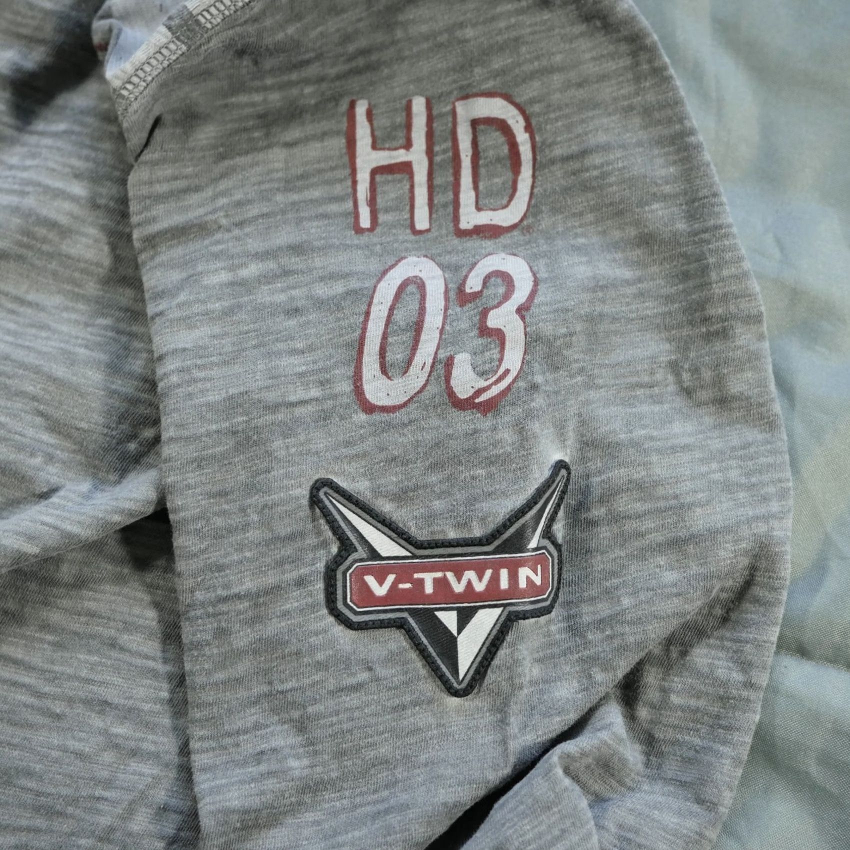 Harley Davidson Harley-Davidson Shirt Mens M Gray Henley Long Sleeve Biker Patch Spell Out Size US M / EU 48-50 / 2 - 4 Thumbnail