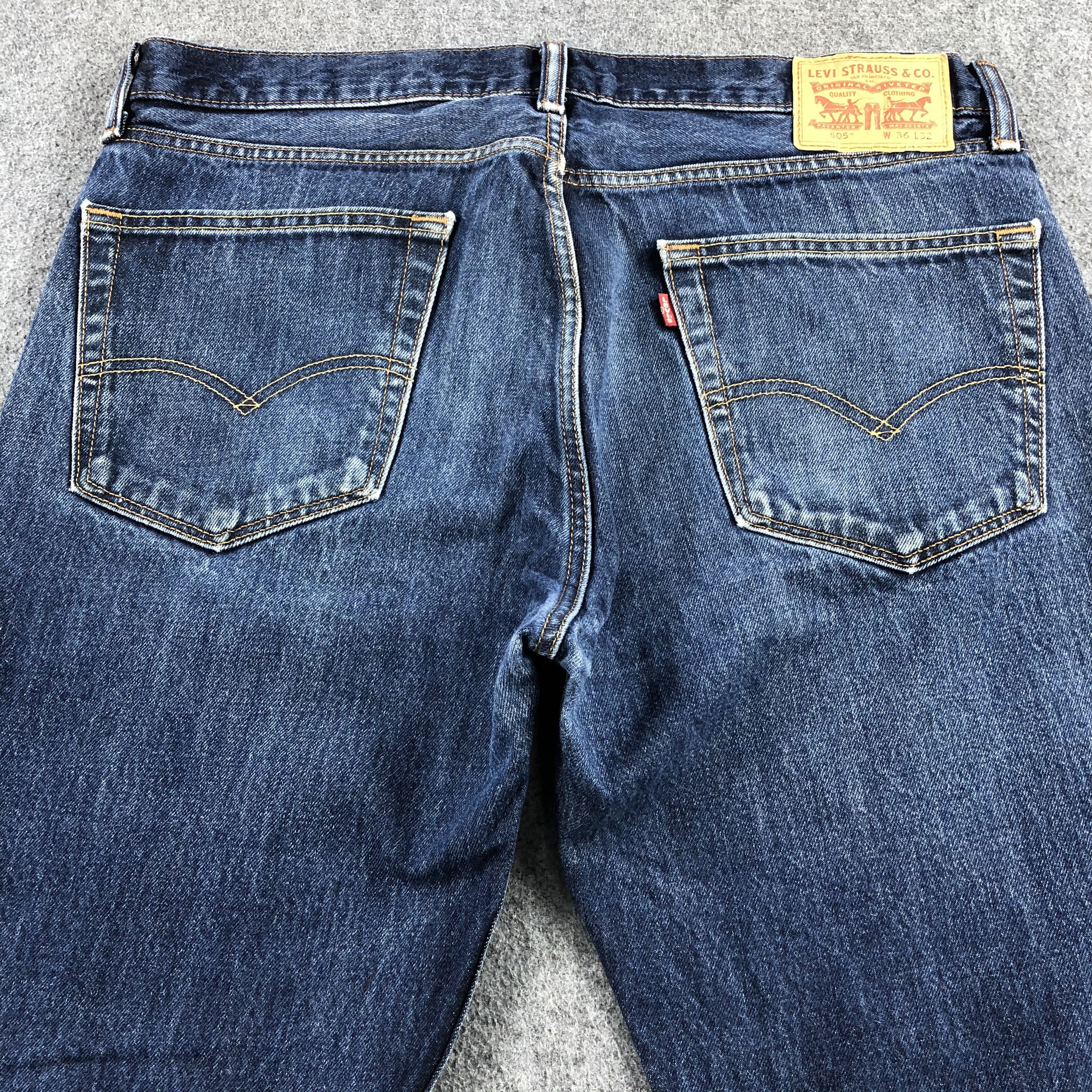 Levi's Vintage Blue Wash Levis 505 Jeans-J2038 Size US 38 / EU 54 - 4 Thumbnail