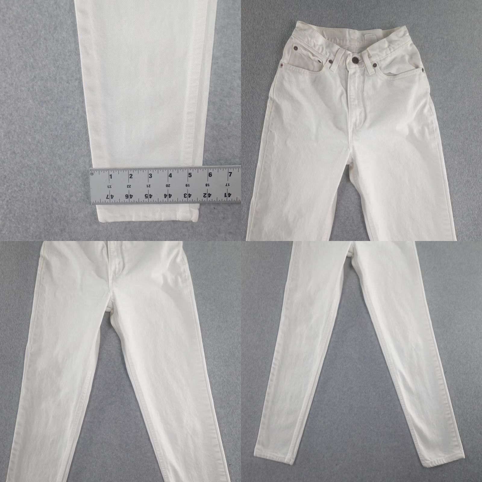 Levi's Levi’s Jeans Womens 3 (3X30) White Slim Tapered Leg 5-Pocket 100% Cotton Denim Vintage M Slim Fit Regular 512 Jeans Mens Womens Girls Size 26" / US 2 / IT 38 - 9 Thumbnail