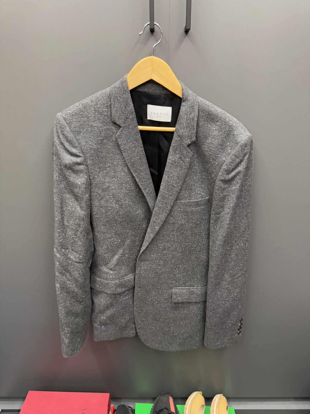 Sandro Sandro Paris Grey Blazer - Size Medium Fit Size 42R - 1 Thumbnail