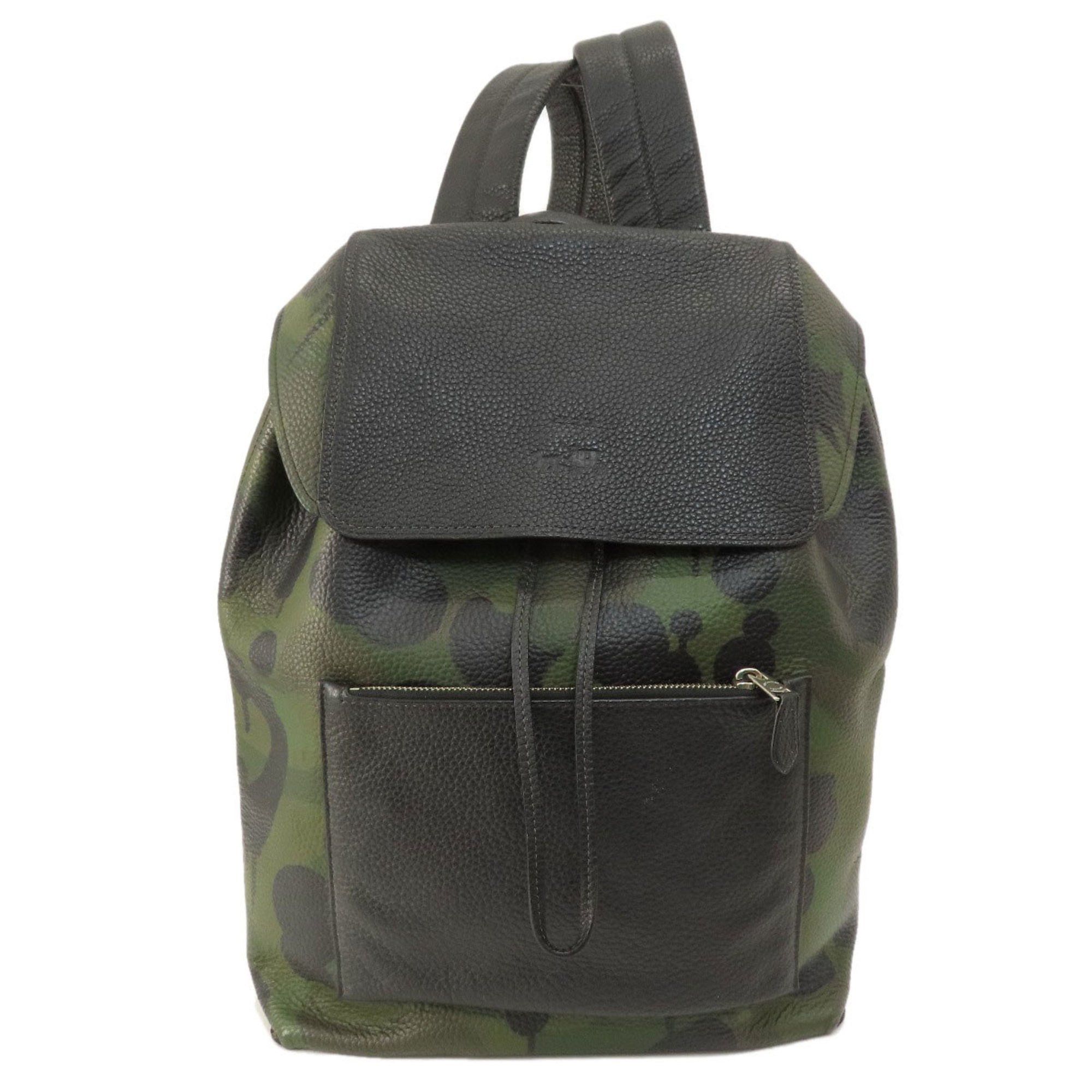 image of Coach 72000 Camouflage Pattern Backpack/daypack Leather Women's in Black