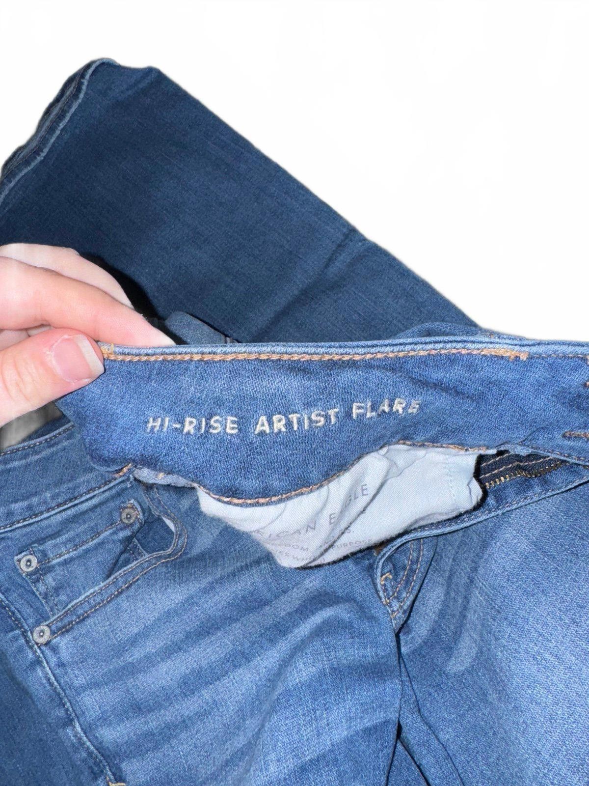 American Eagle Outfitters American Eagle jeans Hi Rise Artist Flare sz 8 long Size 29" - 6 Thumbnail