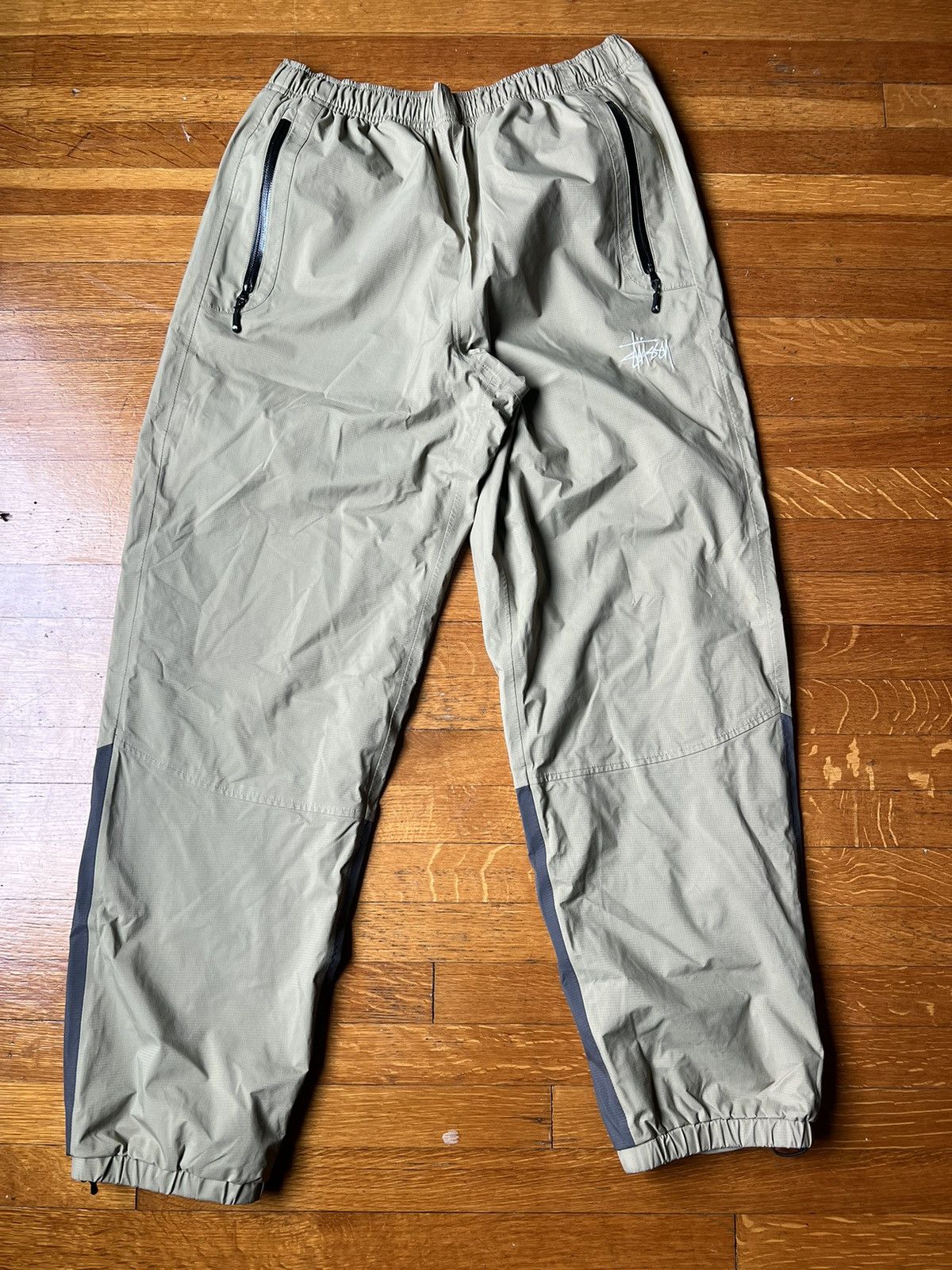 image of Stussy Takes Seam Rain Shell Pants in Brown, Men's (Size 32)