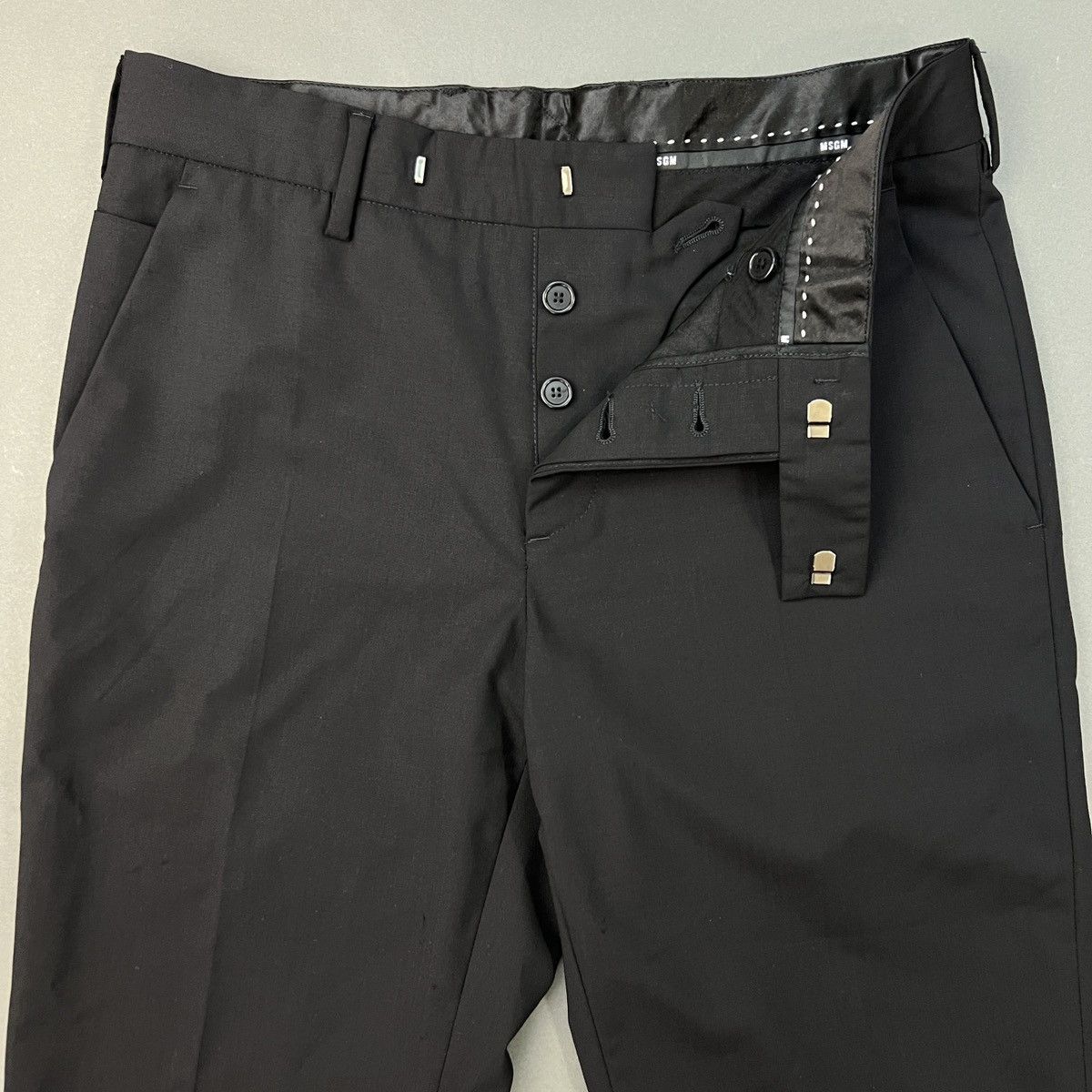 MSGM MSGM HAUNTED Pleated Virgin Wool Trousers Size US 30 / EU 46 - 4 Thumbnail