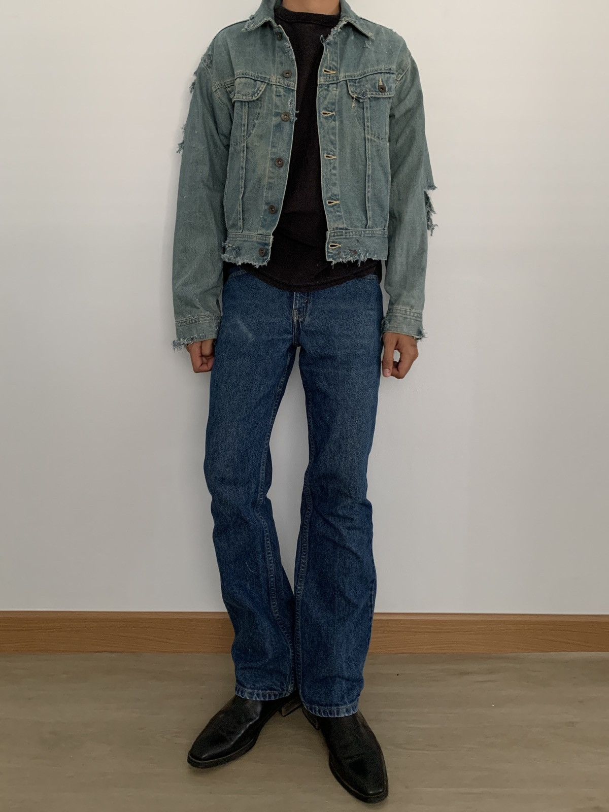 Levi's VINTAGE 90s LEVI'S 517 BOOTCUT JEANS Size US 29 - 5 Thumbnail