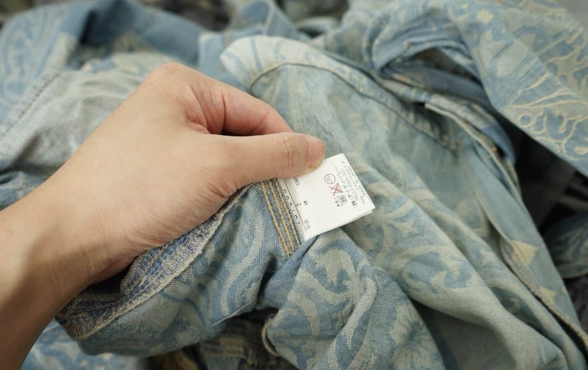 Iroquois Japan Iroquois Washed Embroidered Denim Mid-Length Coat Size US S / EU 44-46 / 1 - 8 Thumbnail