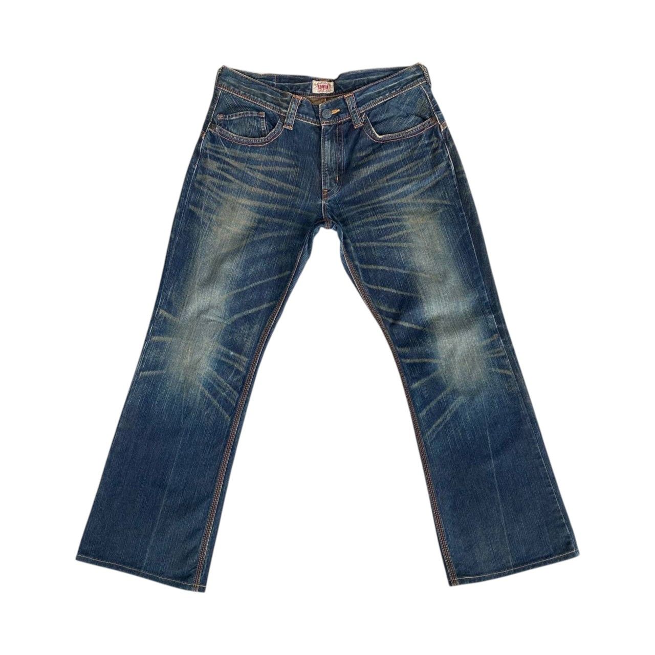 Edwin × Vintage FLARED EDWIN EXCLUSIVE VINTAGE MUDWASH CLAWMARK BUCKLE BACK Size US 34 / EU 50 - 4 Thumbnail