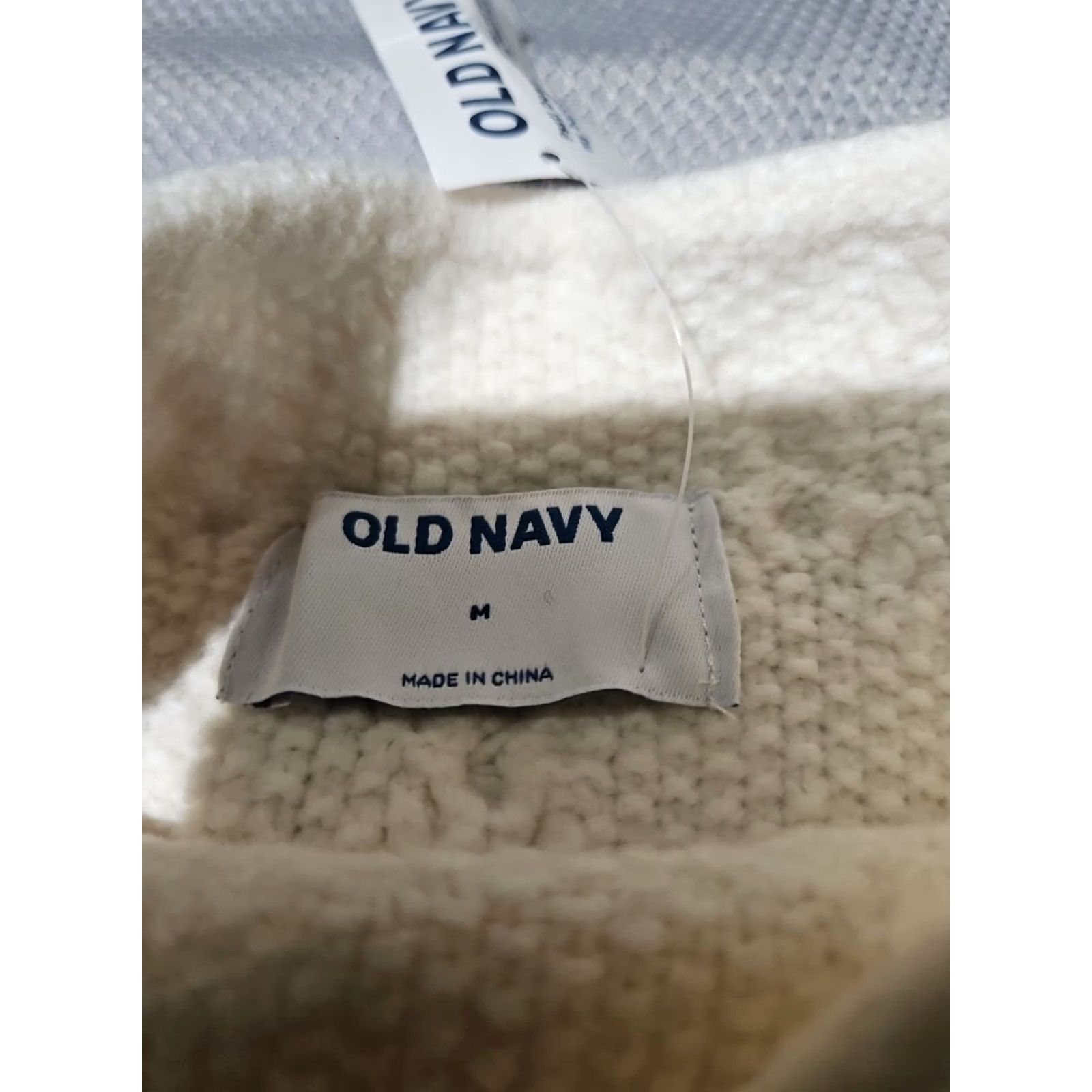 Old Navy Old Navy Sweater Womens Medium Ivory White Fisherman Knit Roll Neck Casual Size M / US 6-8 / IT 42-44 - 7 Thumbnail