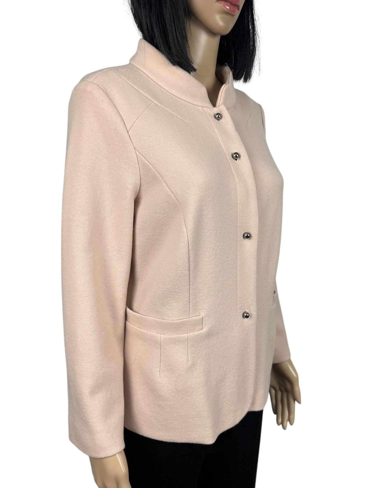 Other Marc Cain Peach Wool-Cashmere Pea Coat size 5 Size L / US 10 / IT 46 - 8 Thumbnail