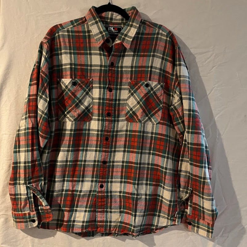 Ralph Lauren VTG 90s RLX Ralph Lauren Shirt Red Cream Green Plaid Size US L / EU 52-54 / 3 - 1 Thumbnail