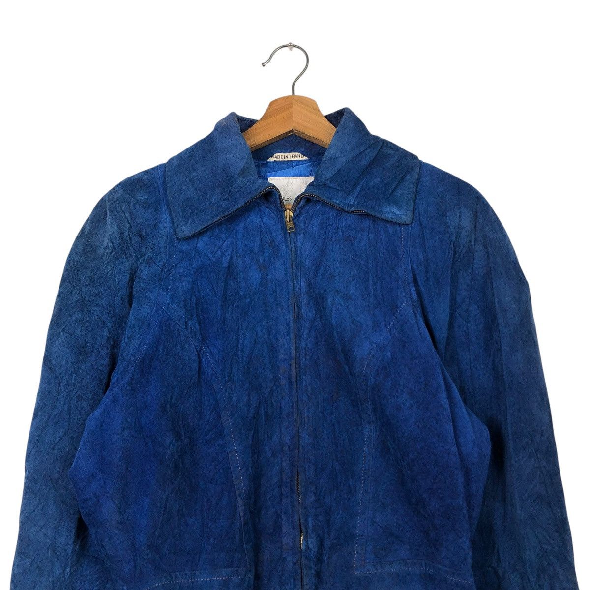 Charles Jourdan 🔥VINTAGE CROPPED SUEDE LEATHER JACKET CHARLES JOURDAN PARIS Size M / US 6-8 / IT 42-44 - 3 Thumbnail