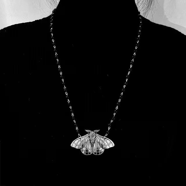 Jewelry Rosary Vintage Moth Charm Long Necklace Size ONE SIZE - 4 Thumbnail