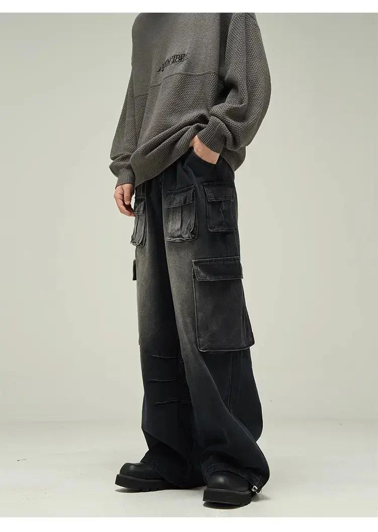 Japanese Brand Vintage multi pocket washed jeans Size US 32 / EU 48 - 4 Thumbnail