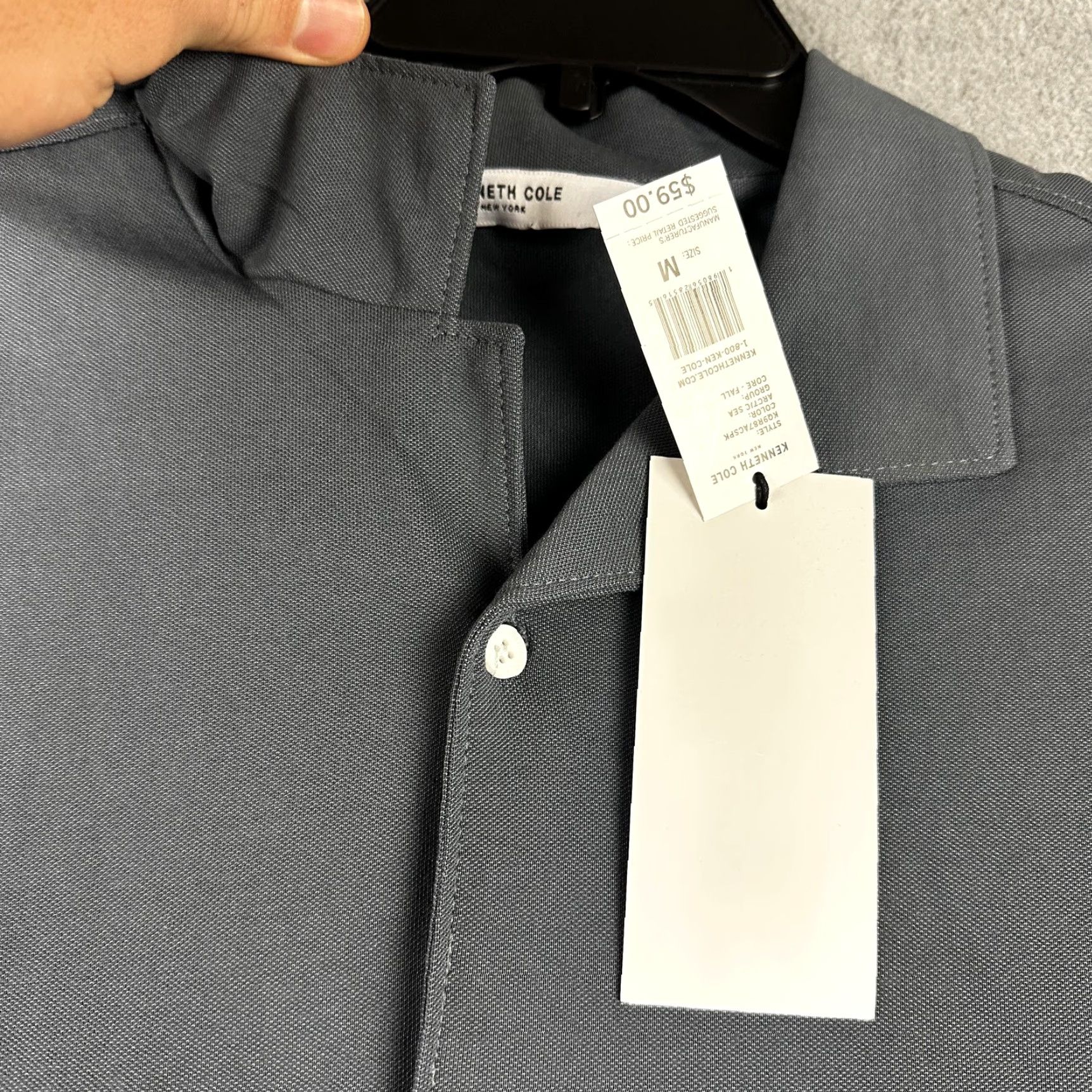 Kenneth Cole Kenneth Cole Shirt Mens Medium Arctic Sea Blue Button Up Short Sleeve Modern New Size US M / EU 48-50 / 2 - 6 Thumbnail