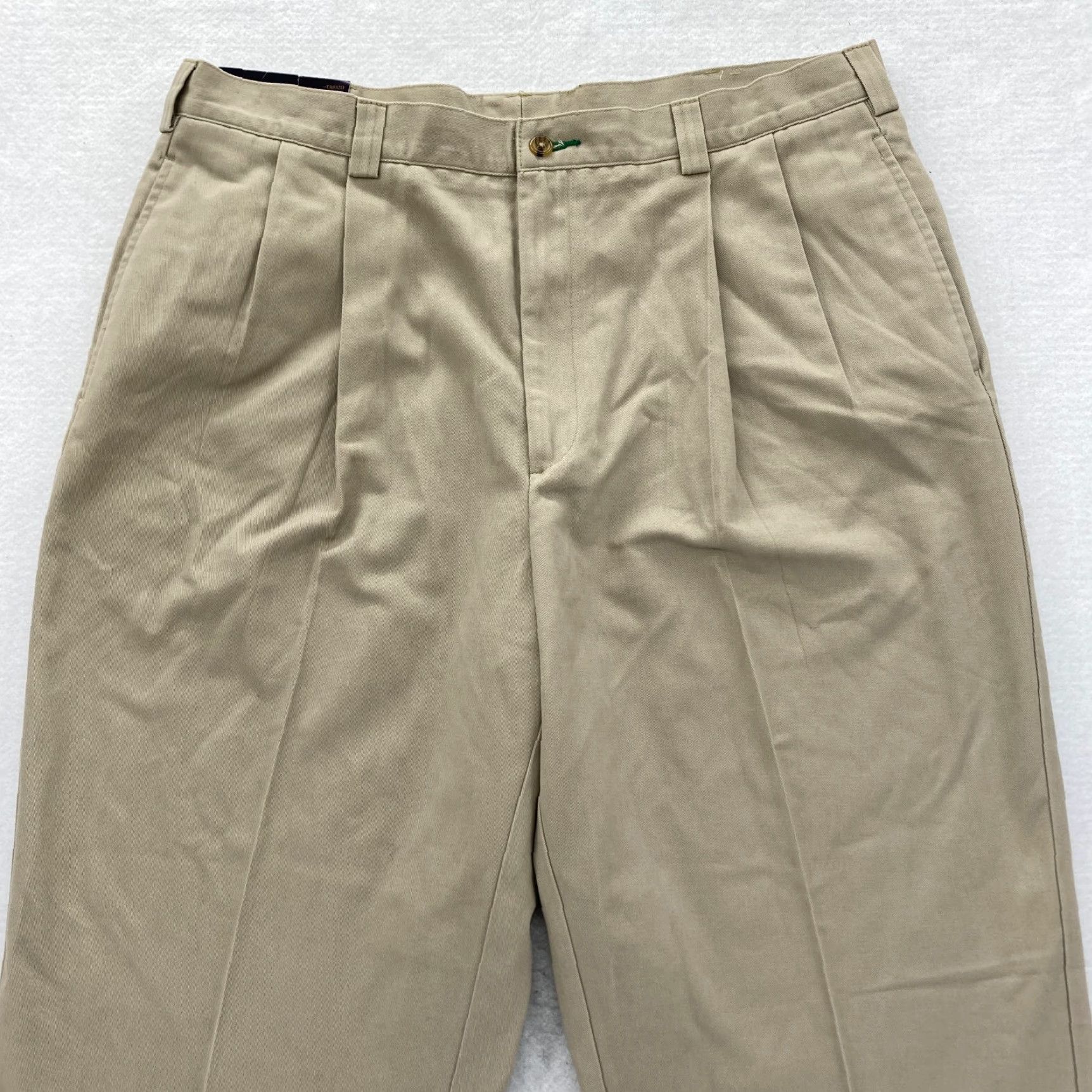 Tommy Hilfiger Vintage Tommy Hilfiger Khaki Pants Mens 38x34 Beige Wrinkle Resistant Pleated Pants Mens Size US 38 / EU 54 - 2 Thumbnail