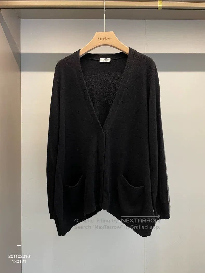 Brunello Cucinelli Brunello Cucinelli Black cashmere studded loose sweater Size M / US 6-8 / IT 42-44 - 1 Thumbnail