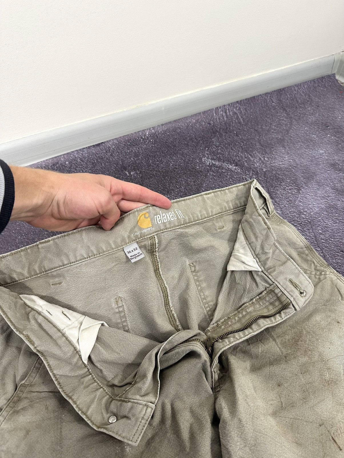 Carhartt Vintage Carhartt Distressed Cargo Carpenter Baggy Work Pants Size US 36 / EU 52 - 10 Thumbnail