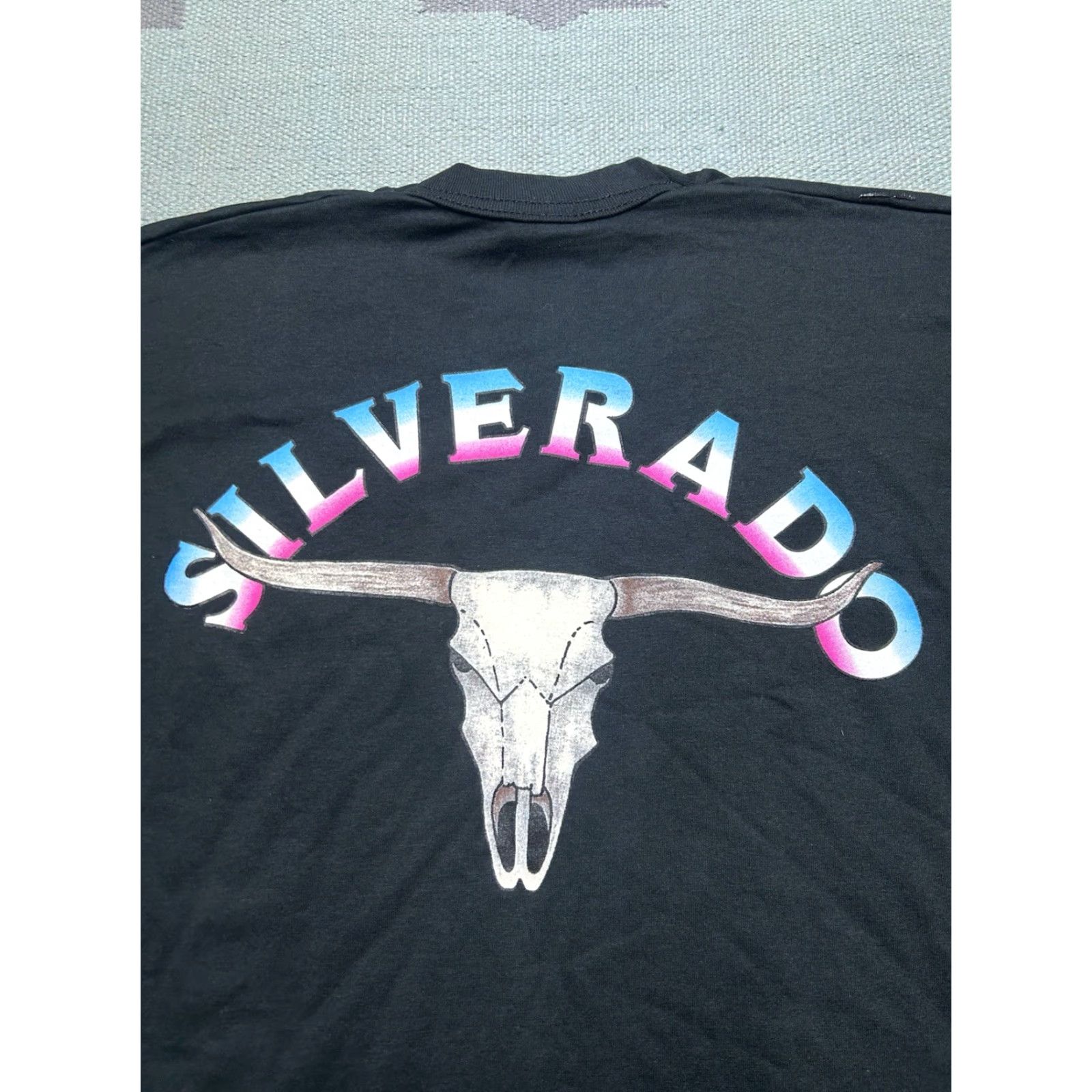 Vintage VINTAGE Chevy Silverado Skull Graphic T shirt Black NOS Adult XL Men T-Shirt Cars Size US XL / EU 56 / 4 - 2 Thumbnail
