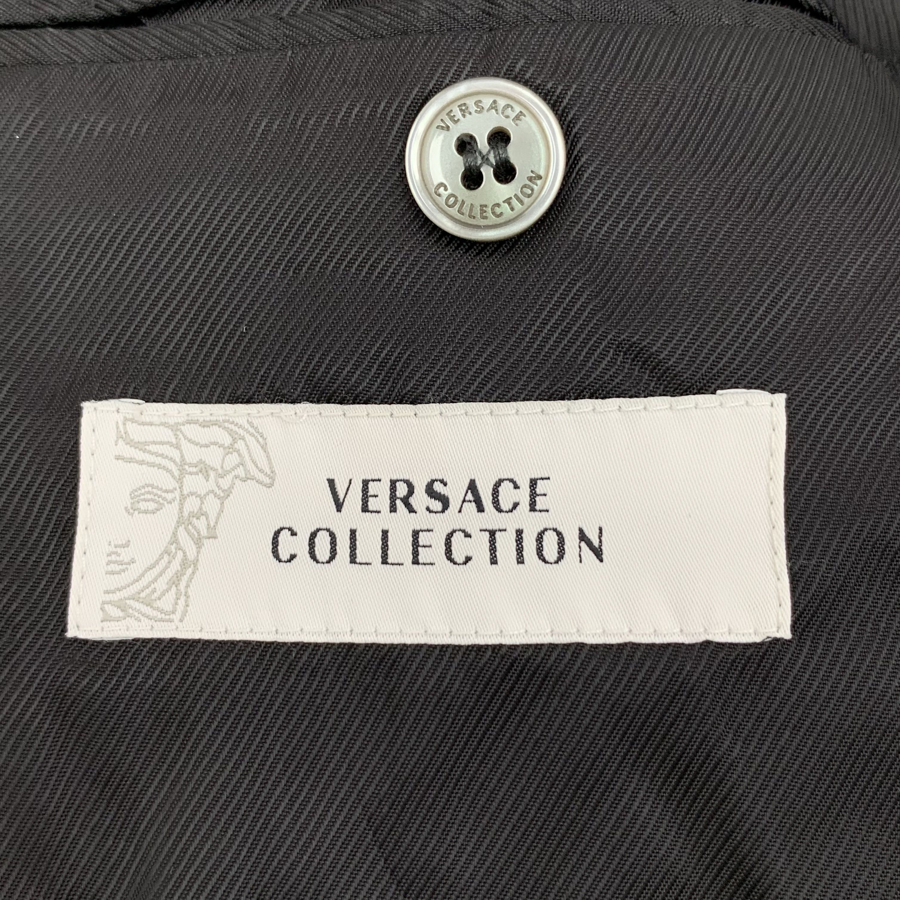 Versace Versace Wool Blazer Dark Grey (54) Size 54R - 5 Thumbnail