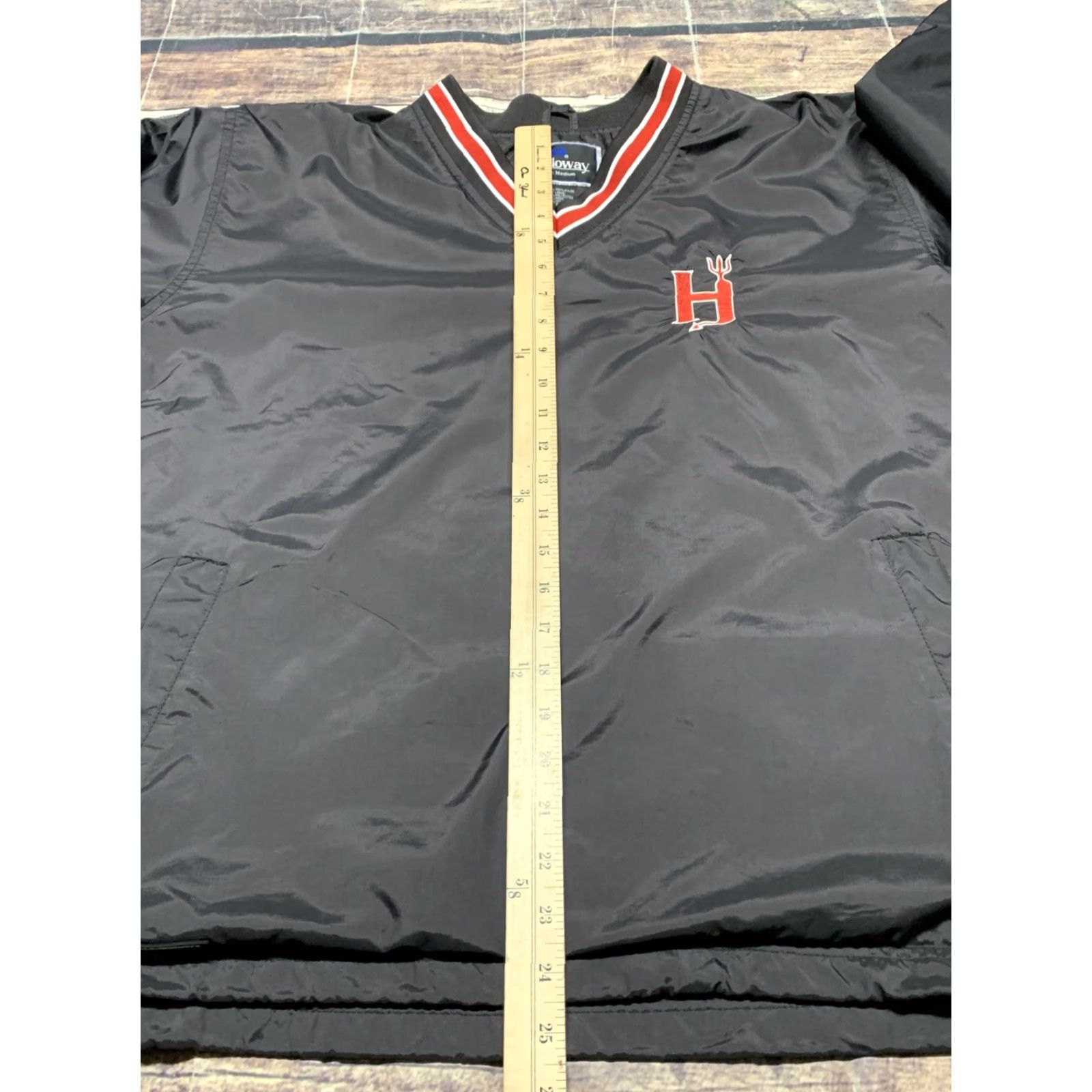 Holloway Holloway Jacket Pullover V-Neck M Black 2 Pockets Front Logo Windbreaker Shirt Mens Casual Size US M / EU 48-50 / 2 - 6 Thumbnail