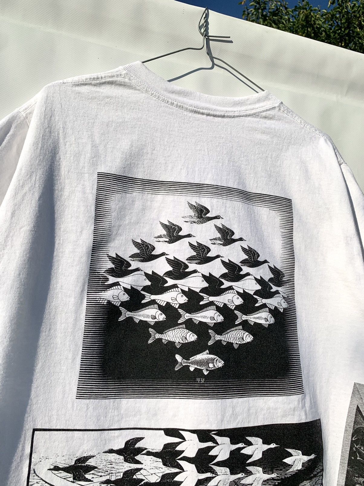 Vintage 1991 Vintage MC Escher All Over Print Tee 90s Size US L / EU 52-54 / 3 - 11 Thumbnail