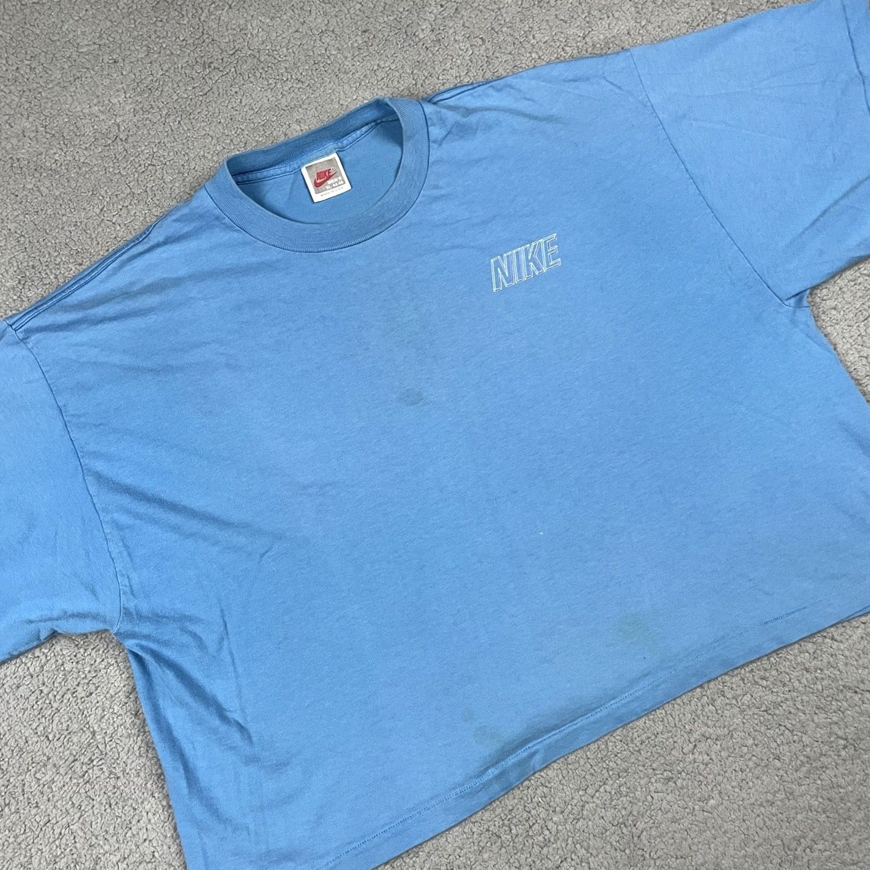 Nike VINTAGE Nike Tshirt Adult XL Blue Crew Neck Short Sleeve Logo 90s Retro Women's Fan Size XL / US 12-14 / IT 48-50 - 3 Thumbnail