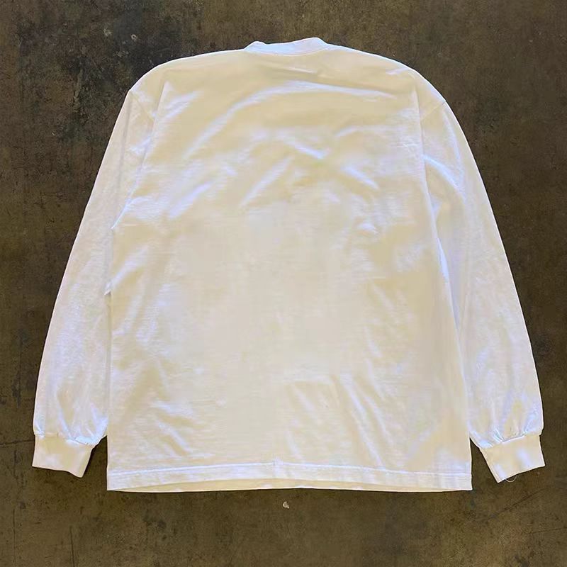 Japanese Brand White retro cartoon cowboy print long-sleeved t-shirt Size US M / EU 48-50 / 2 - 2 Thumbnail