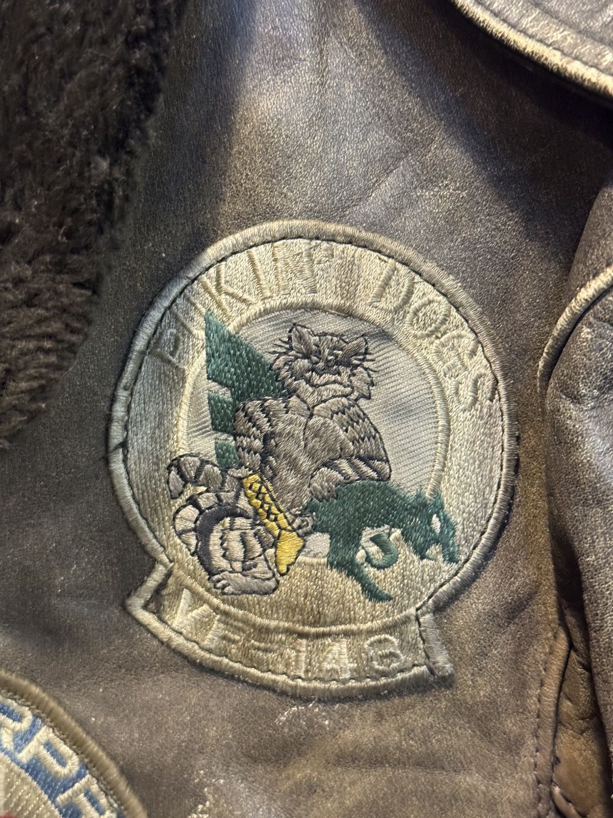 Genuine Leather Vintage G1 Texas Dallas Pussy Island AirForce Leather Jacket Size US M / EU 48-50 / 2 - 6 Thumbnail