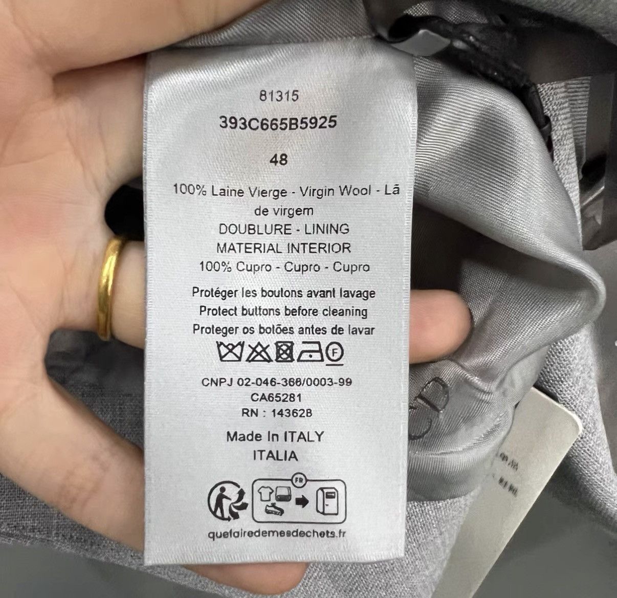 Dior Dior Light Grey Stand Collar Jacket J41 Size US M / EU 48-50 / 2 - 4 Thumbnail