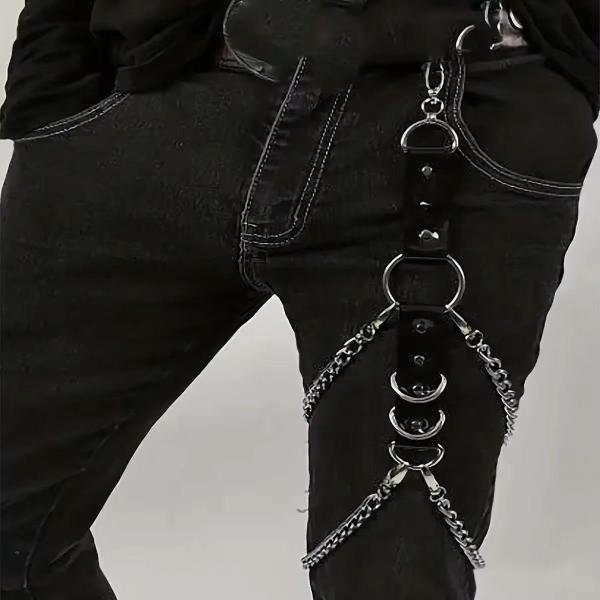 Jewelry Gothic Chain Leather Thigh Harness Accessories Size ONE SIZE - 1 Thumbnail