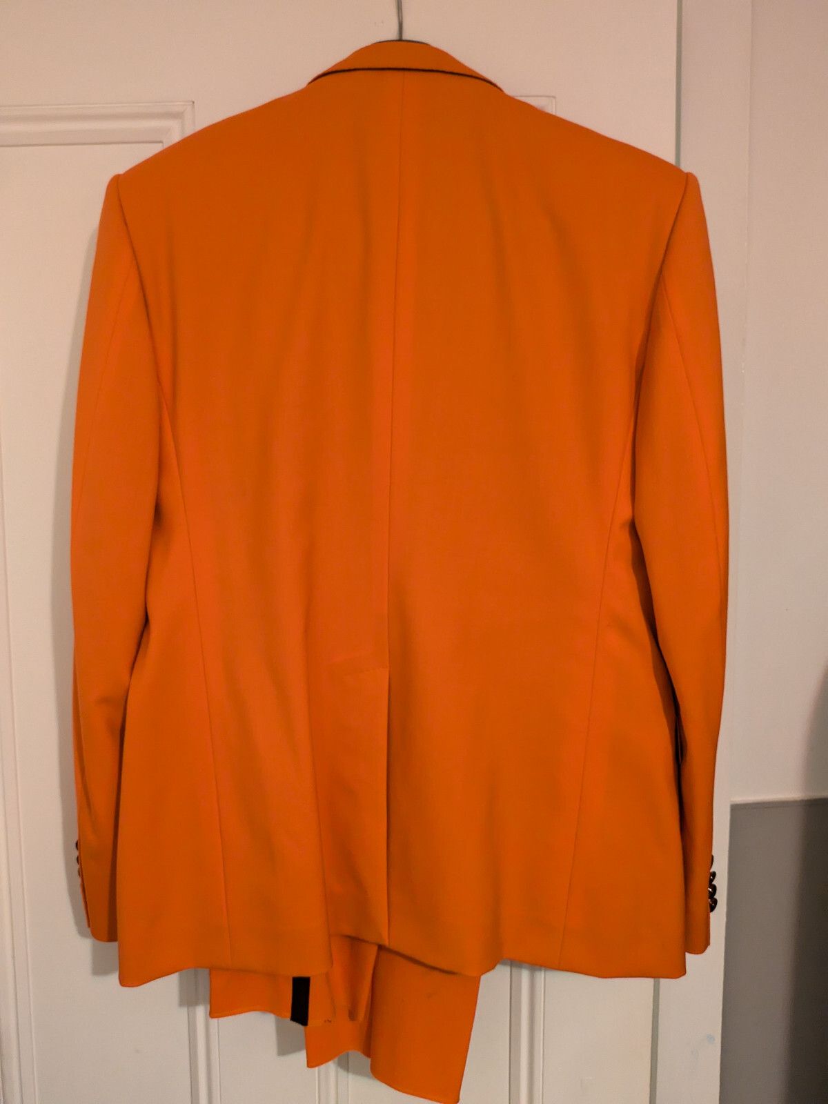 Dolce & Gabbana Two-Piece Dolce and Gabbana Orange Wool Tuxedo Size 46R - 3 Thumbnail