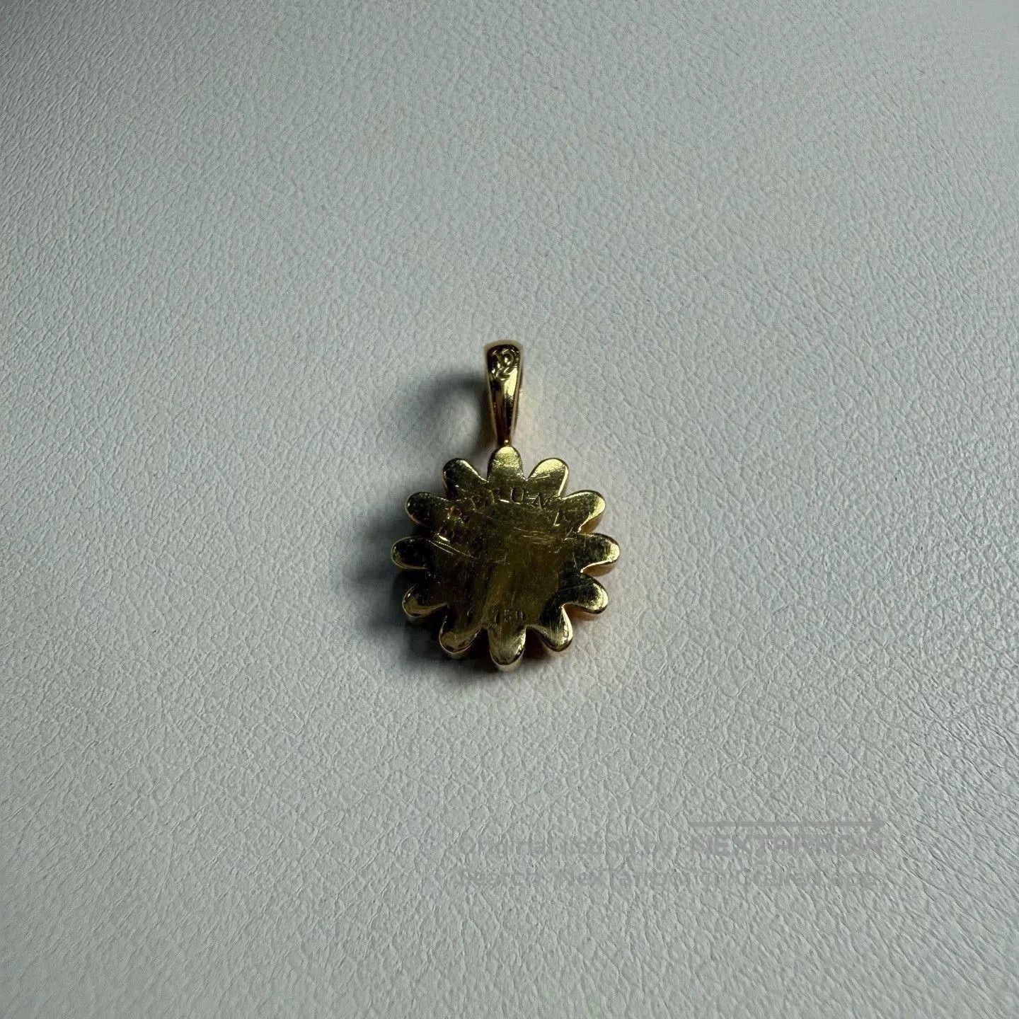 EYEFUNNY 18k Gold Diamond Daisy Pendant. Size ONE SIZE - 2 Thumbnail