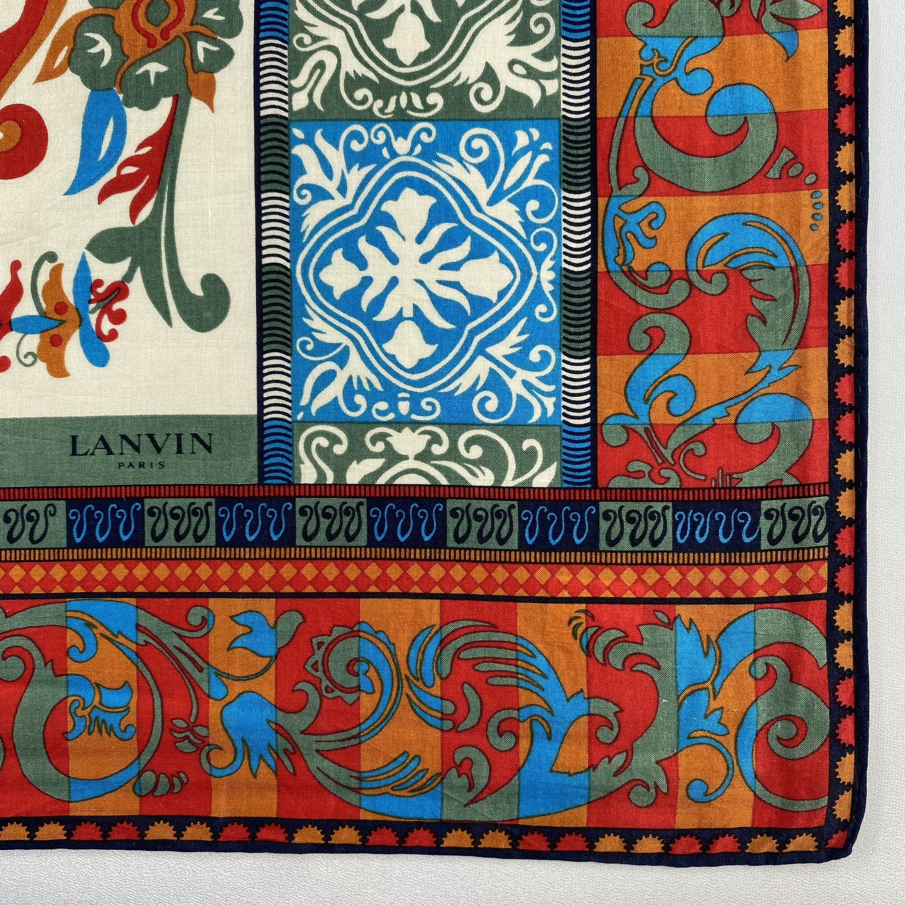 Lanvin × Vintage Lanvin Handkerchief / Neckerchief / Bandana-P1059 Size ONE SIZE - 3 Thumbnail
