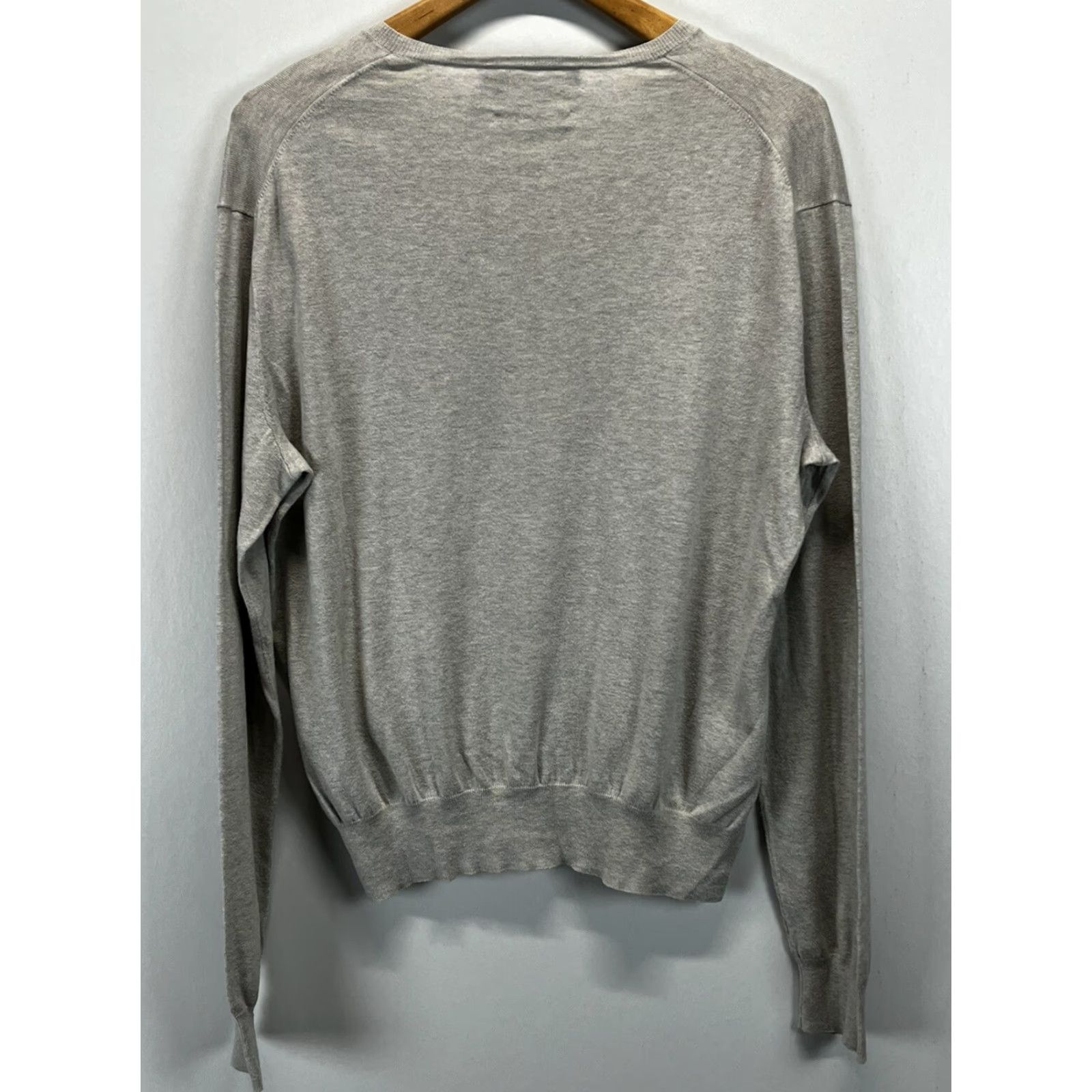 Ralph Lauren VINTAGE Polo Ralph Lauren Vneck Sweater Mens M Gray Pima Cotton Pullover 90s Preppy Pony Mens Size US M / EU 48-50 / 2 - 2 Thumbnail