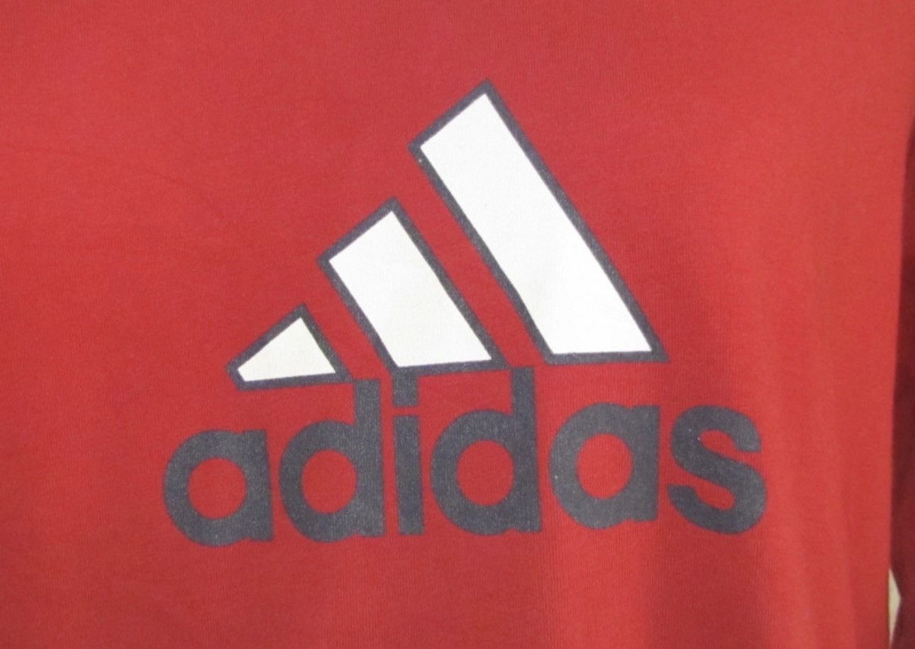Adidas Pre-loved vintage Adidas big logo graphic t-shirt in red Size US L / EU 52-54 / 3 - 2 Thumbnail