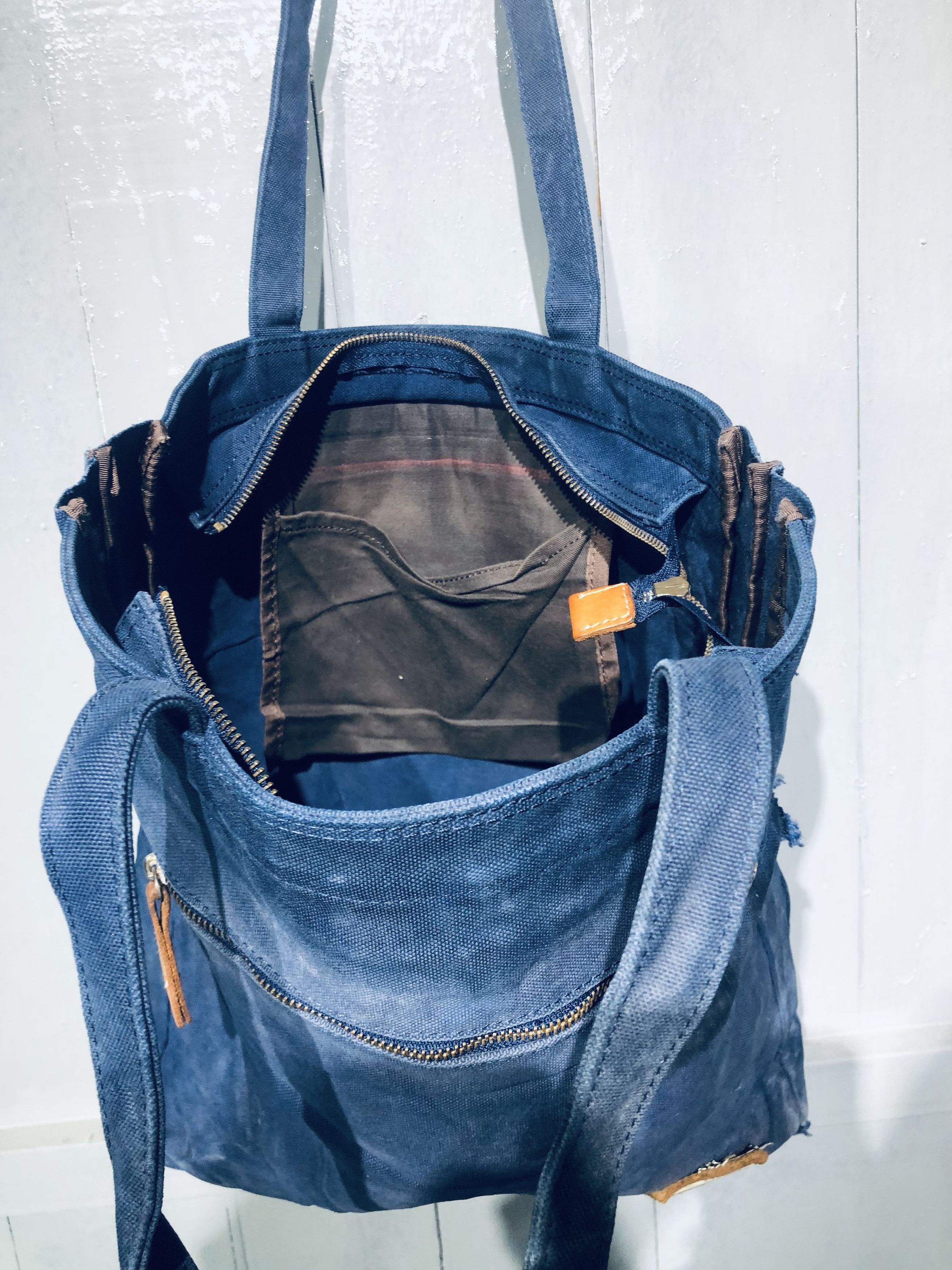 Canvas × Japanese Brand JAPANESE BAGGY PORT STYLE DISTRESSED TOTEBAG Size ONE SIZE - 11 Thumbnail