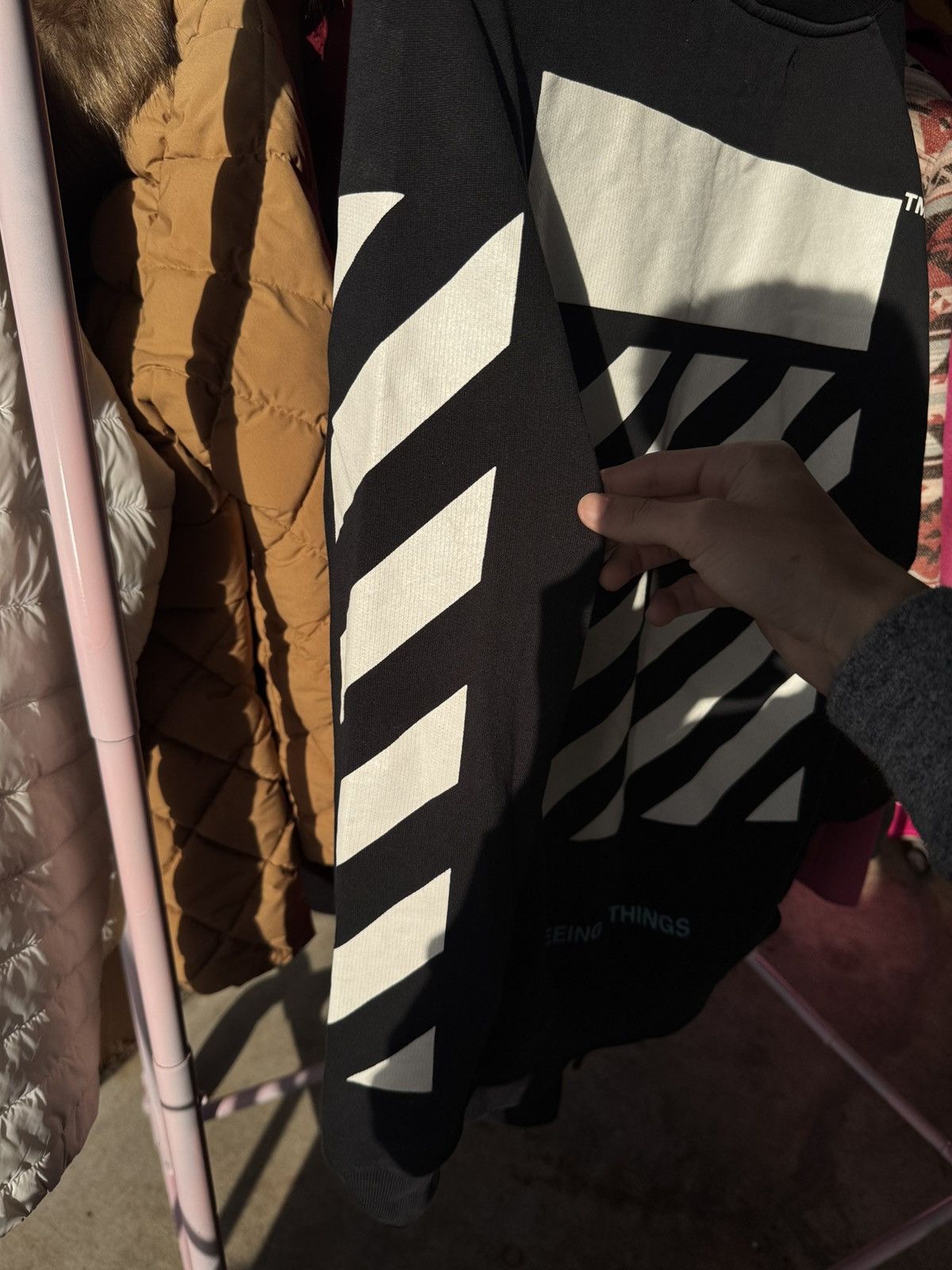 Off-White OFF WHITE DIAGONAL HOODIE “SEEING THINGS” Size US XS / EU 42 / 0 - 6 Thumbnail