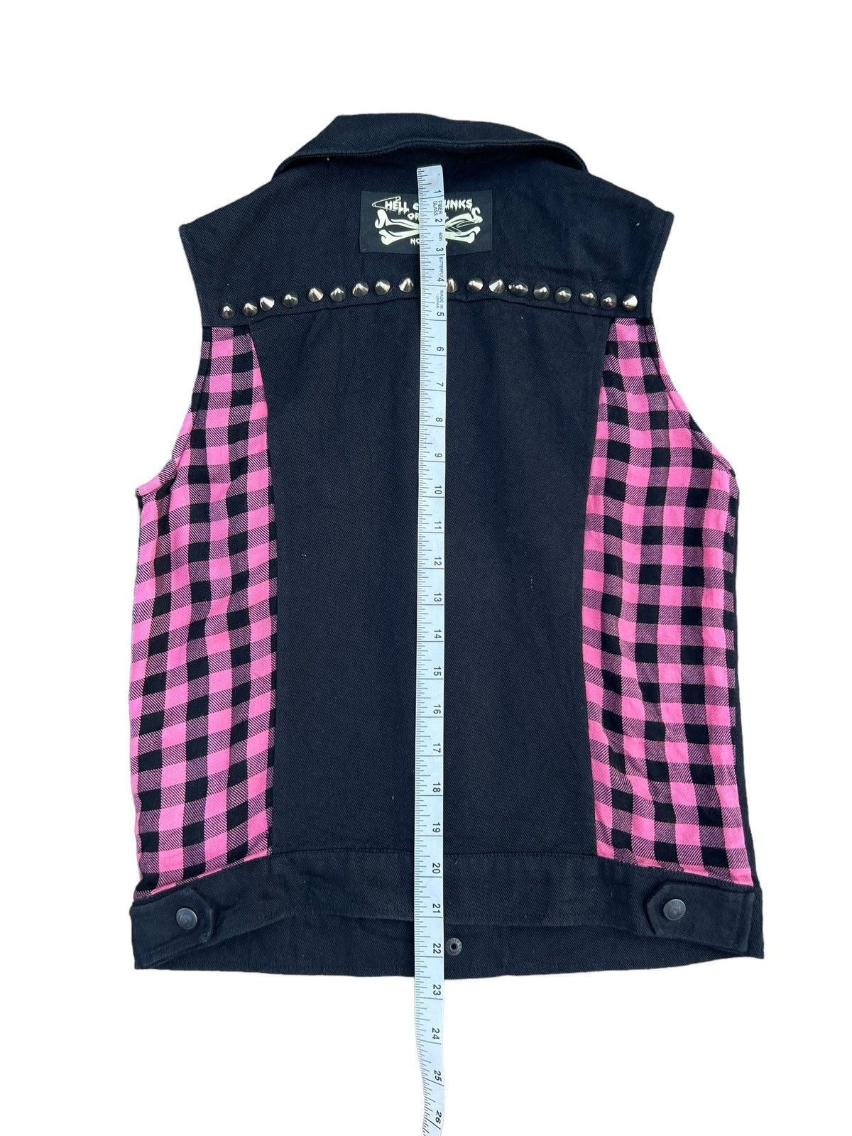 Vintage Vintage Japan Hell Cat Punks Not Dead Spike Vest Denim Size US XS / EU 42 / 0 - 4 Thumbnail