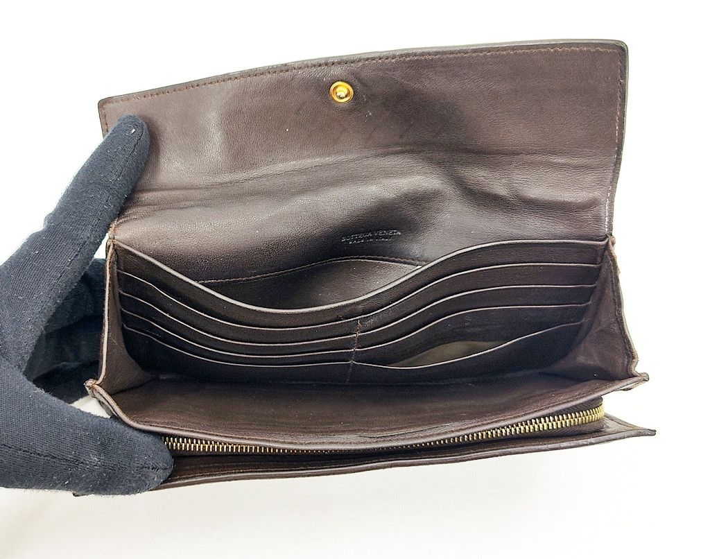 Bottega Veneta BOTTEGA VENETA intrecciato leather long wallet A300 Size ONE SIZE - 4 Thumbnail