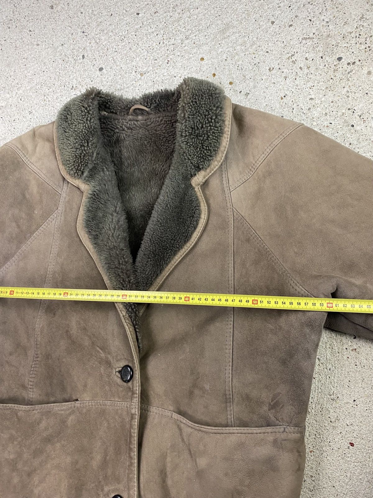 Vintage Shearling leather jacket brown warm made in italy Size US L / EU 52-54 / 3 - 15 Thumbnail