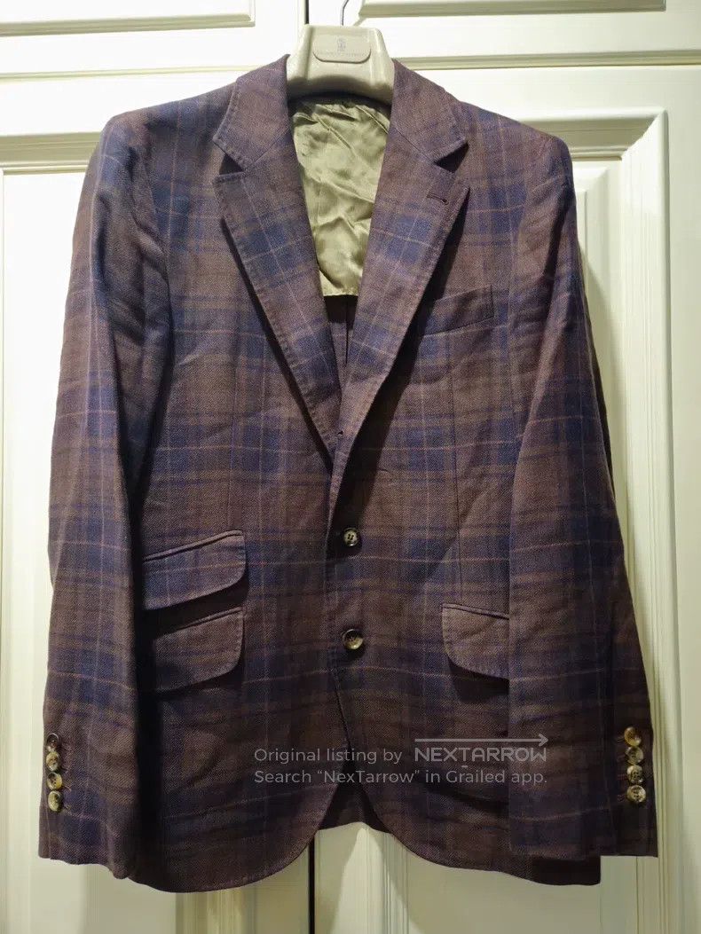 Brunello Cucinelli Brunello Cucinelli Burgundy silk wool cashmere mixed twill Size 46L - 6 Thumbnail