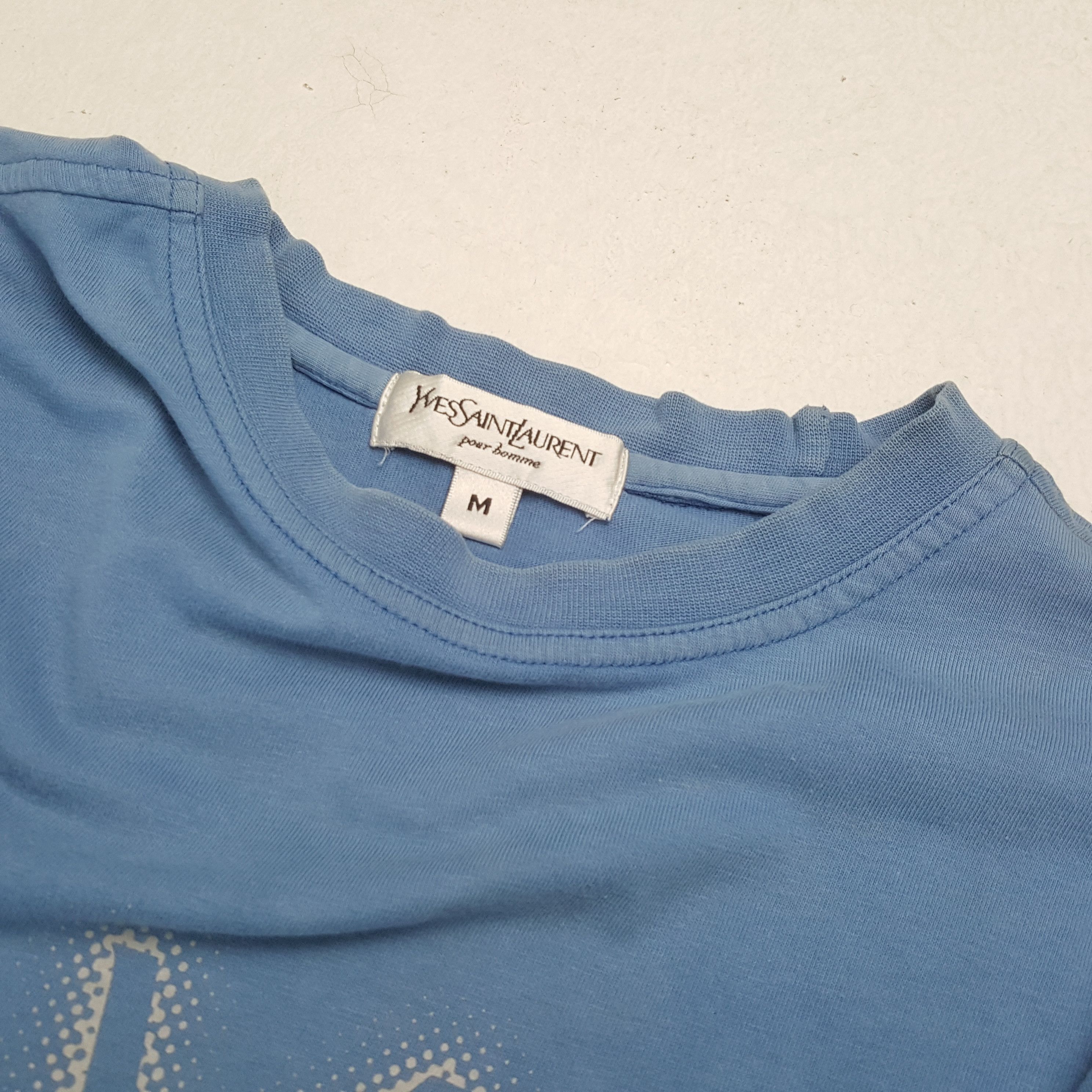 Yves Saint Laurent YVES SAINT LAURENT YSL Fashion Spellout Logo Design Tshirt Size US L / EU 52-54 / 3 - 7 Thumbnail
