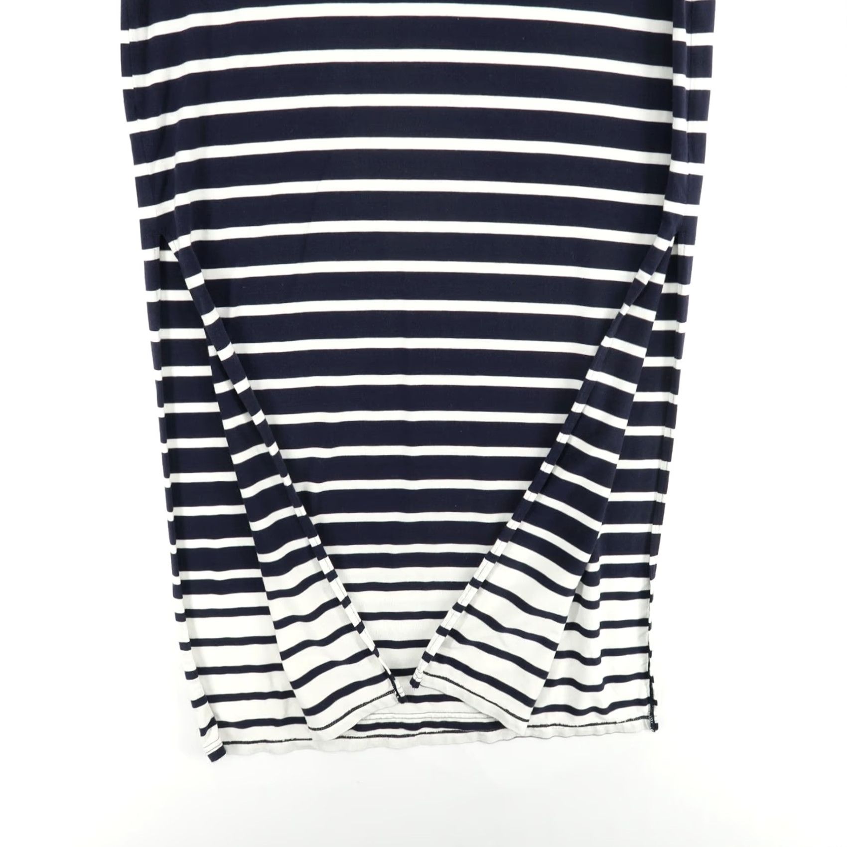 Athleta Athleta Skirt Womens S Navy Blue Striped Maxi Side Slit Tencel Lyocell Stretch Size 28" / US 6 / IT 42 - 3 Thumbnail