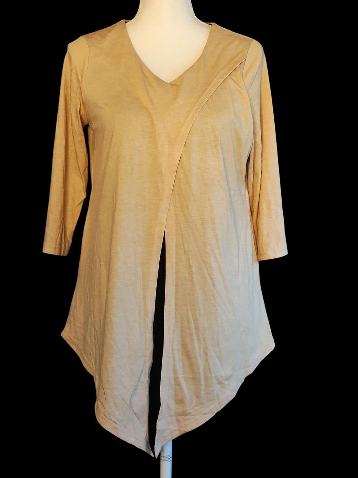 Aria Aria Handmade Norma Tunic With V-Neck 3/4 Sleeve Top Size M / US 6-8 / IT 42-44 - 3 Thumbnail
