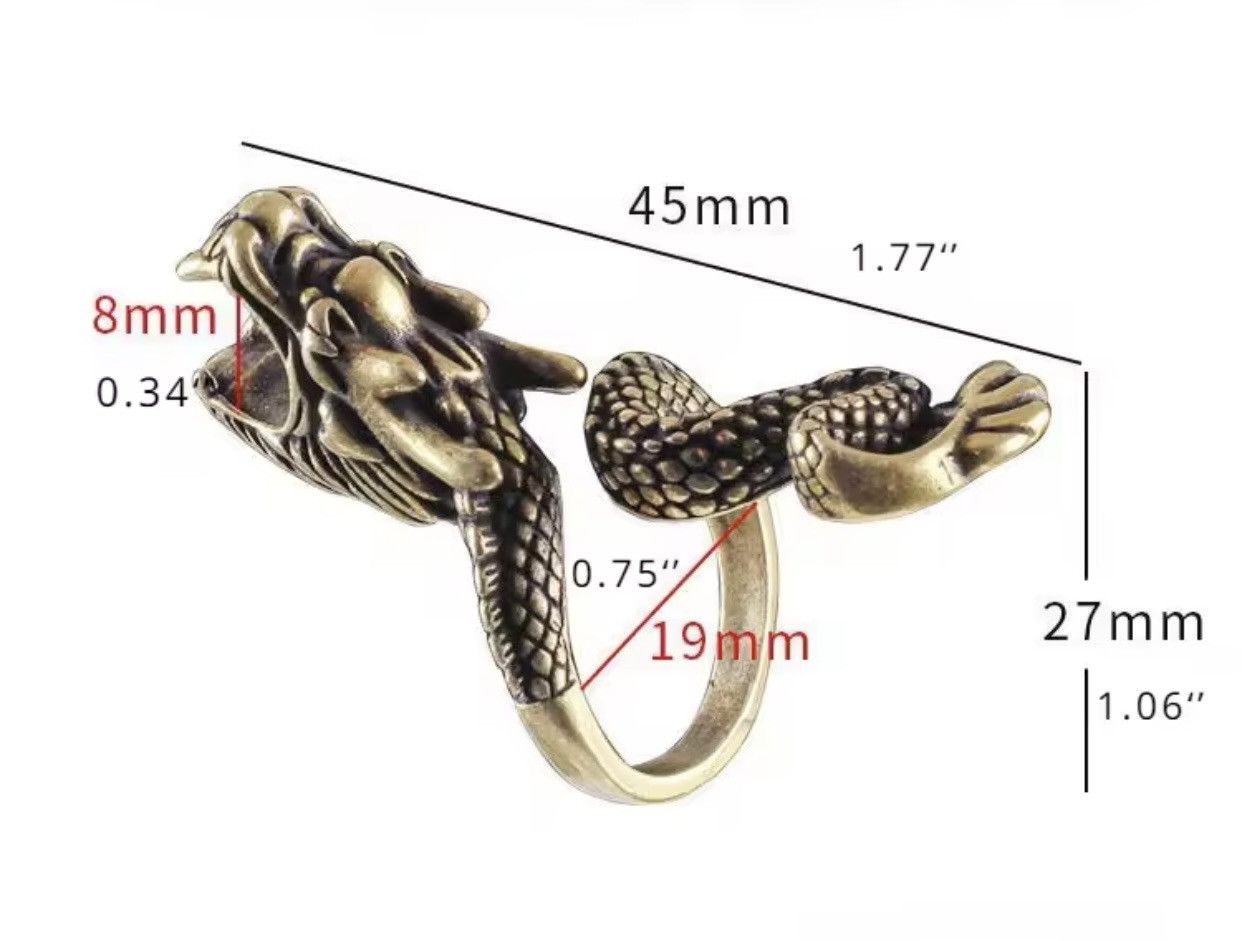 Jewelry × Vintage Dragon Cigarette Holder Ring Size ONE SIZE - 2 Thumbnail