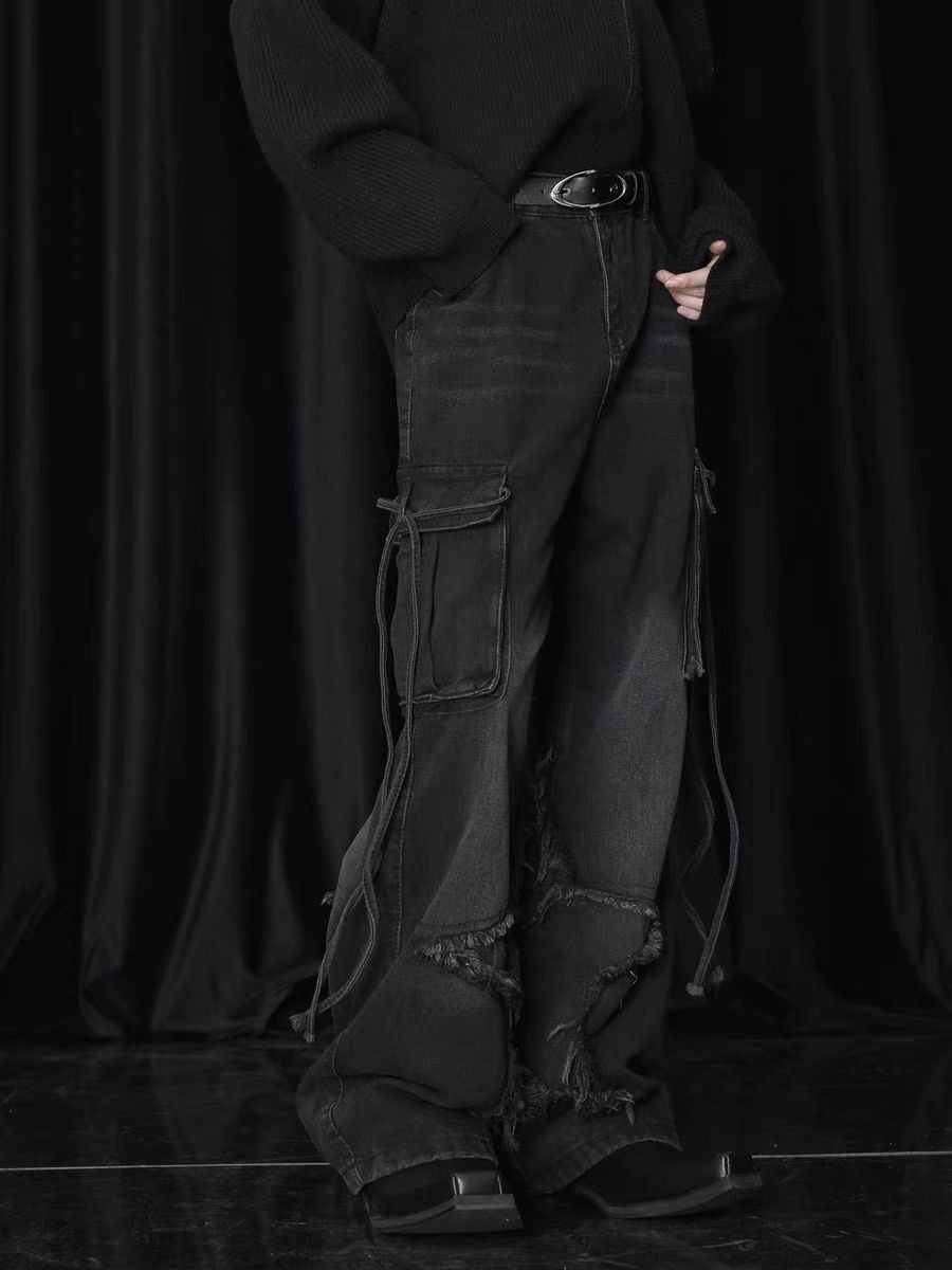 Japanese Brand × Jean Black wash street baggy jeans Size US 30 / EU 46 - 2 Thumbnail