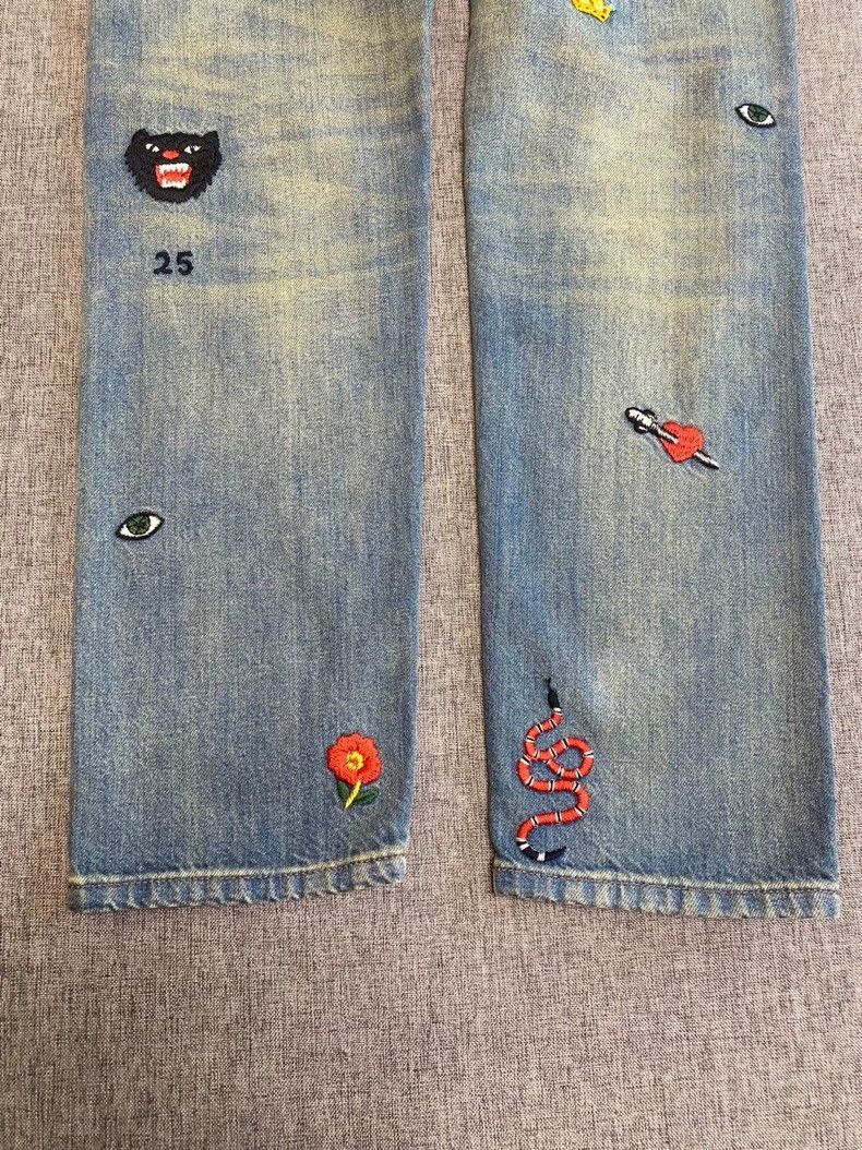 Gucci Gucci Patterned straight pants jeans 2502-Nextarrow Size US 31 - 8 Thumbnail