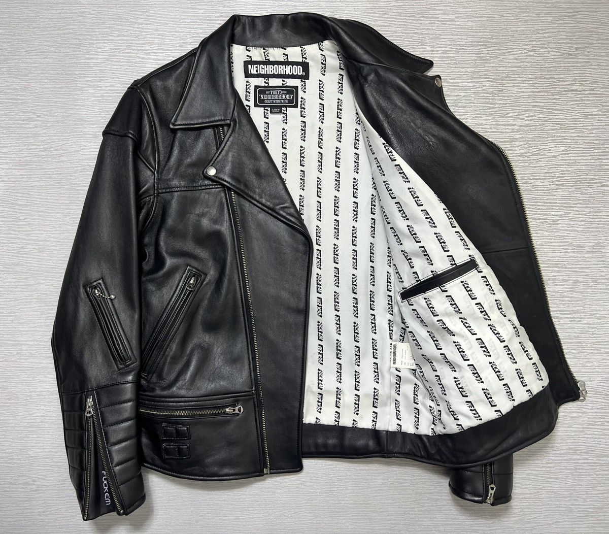 Neighborhood Neighborhood - A/W 18’ - Clay Leather Rider’s Jacket Size US L / EU 52-54 / 3 - 2 Thumbnail