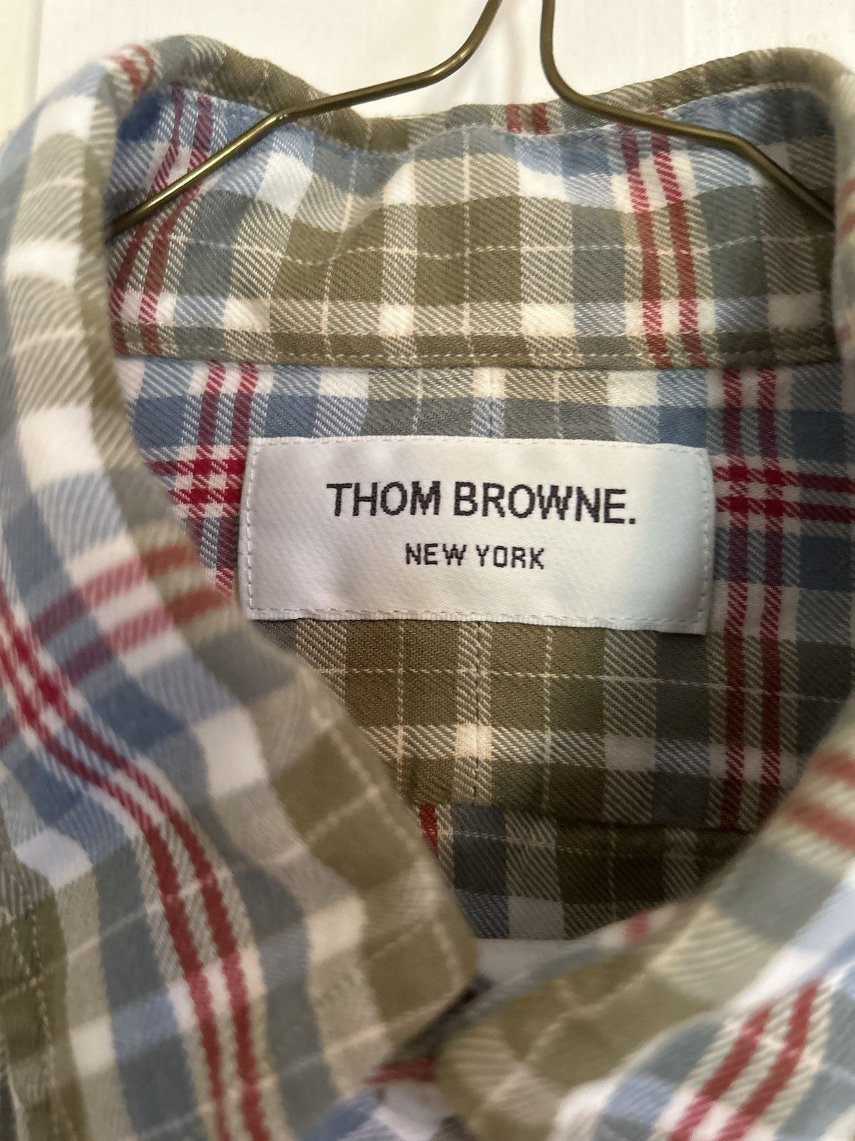 Thom Browne Green Plaid Lightweight Flannel Button Down Shirt Size US S / EU 44-46 / 1 - 2 Thumbnail